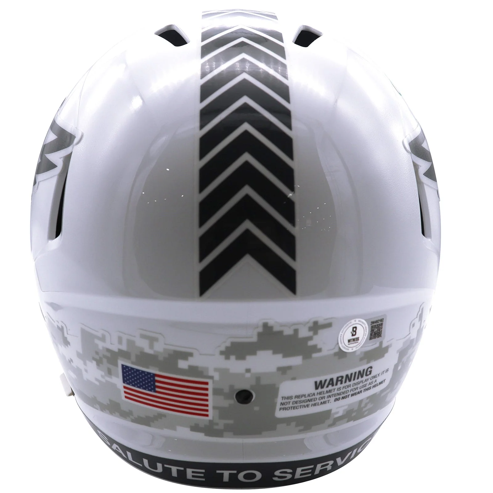 Autographed Philadelphia Eagles Saquon Barkley Salute To Service Full-Size Replica Helmet - Image 3