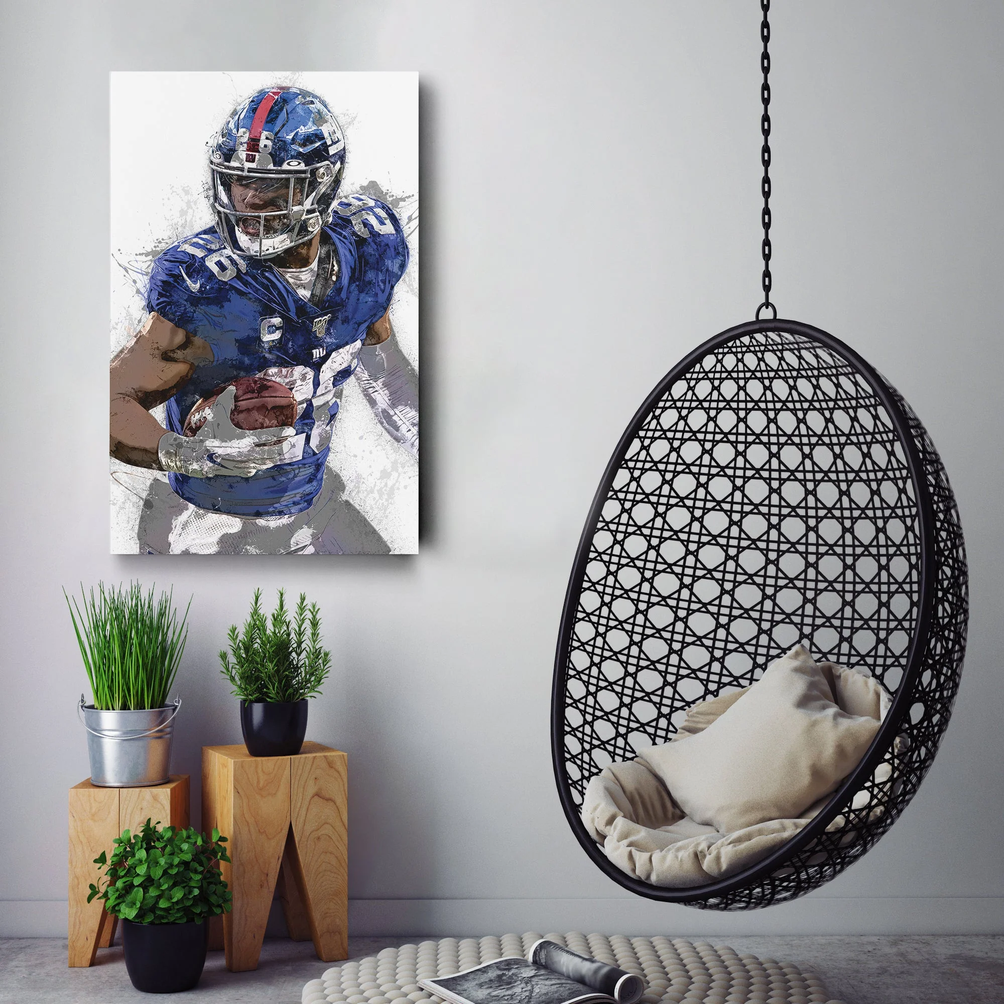New York Giants Saquon Barkley Canvas Wall Decor - Image 2