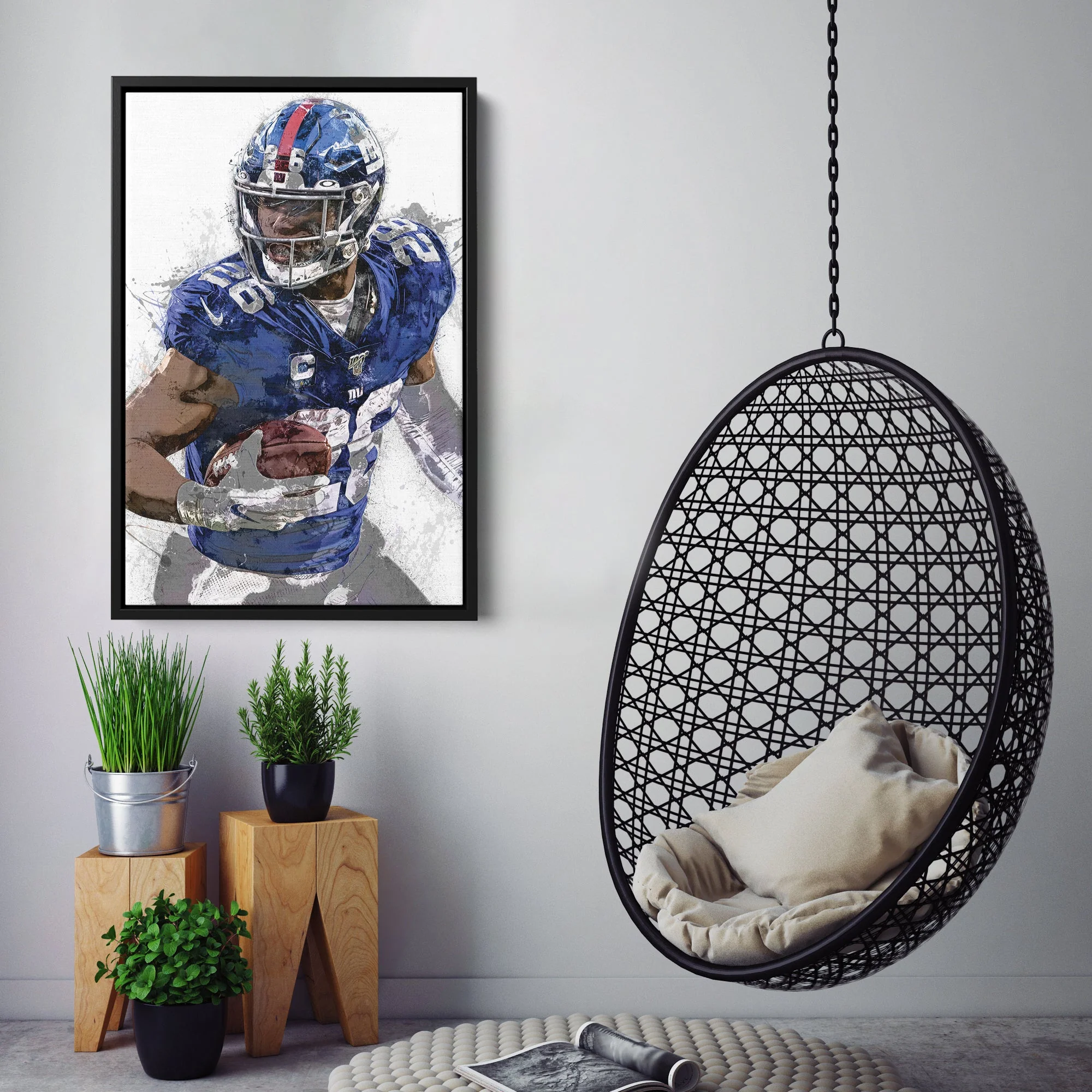 New York Giants Saquon Barkley Canvas Wall Decor - Image 6
