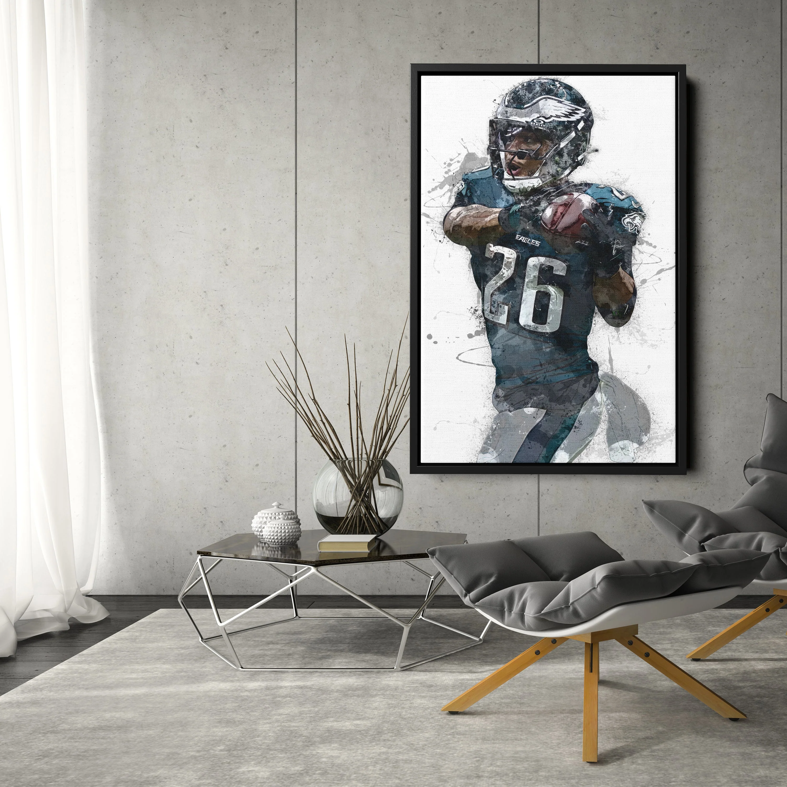 Philadelphia Eagles Saquon Barkley Canvas Wall Decor - Image 6