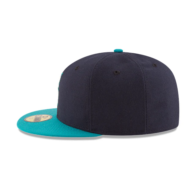 Seattle Mariners 59FIFTY On Field Navy/Teal Game Hat - Image 3