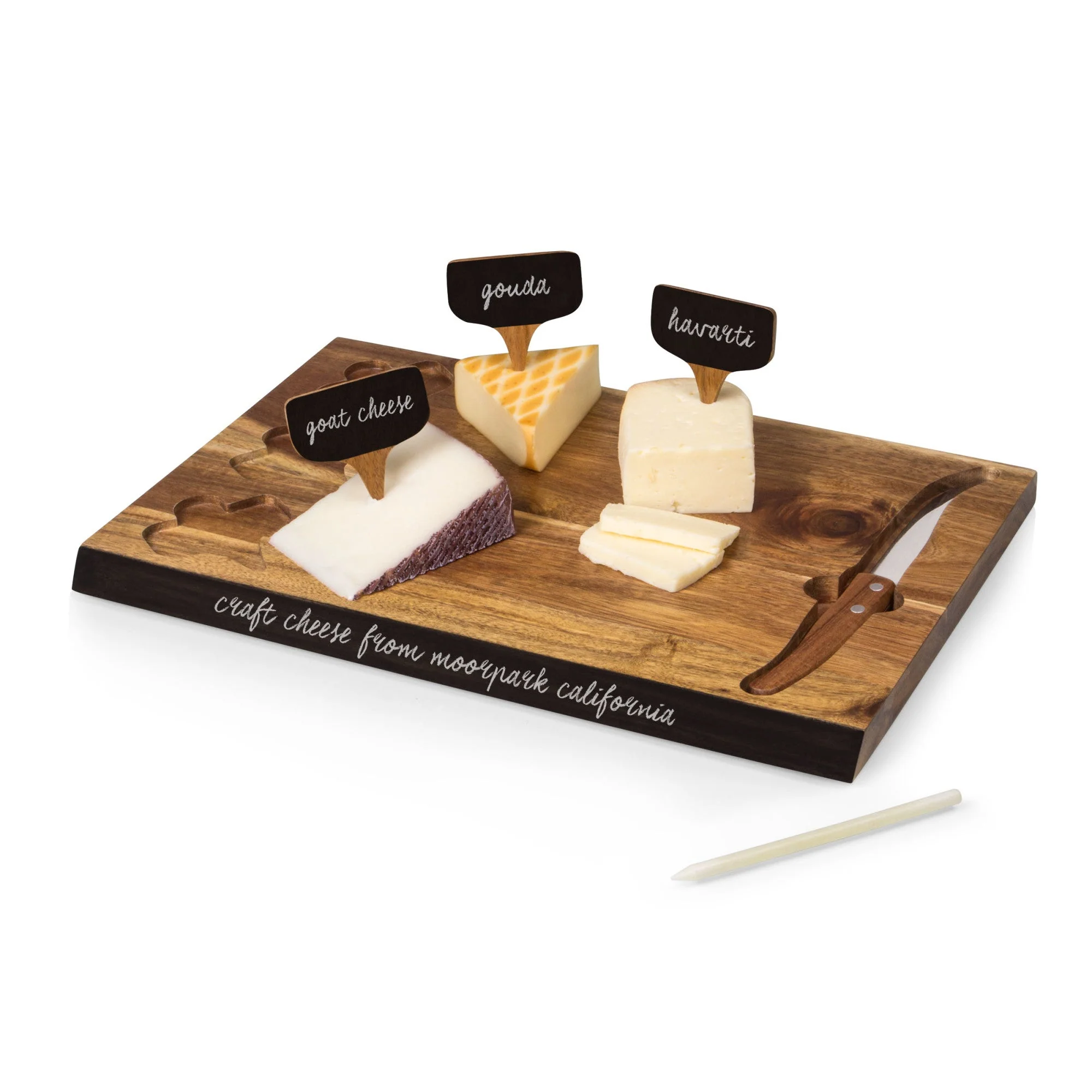 Seattle Seahawks Delio Acacia Cheese Cutting Board & Tools Set - Image 3