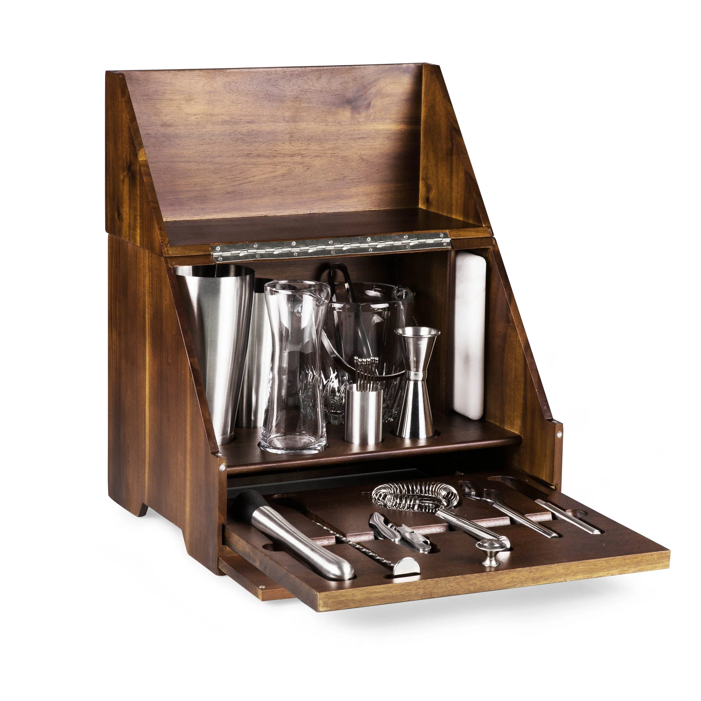 Seattle Seahawks Madison Acacia Tabletop Bar Set - Image 4