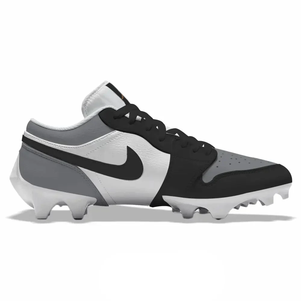"Shadow” Jordan 1 Vapor Edge Low Cleats