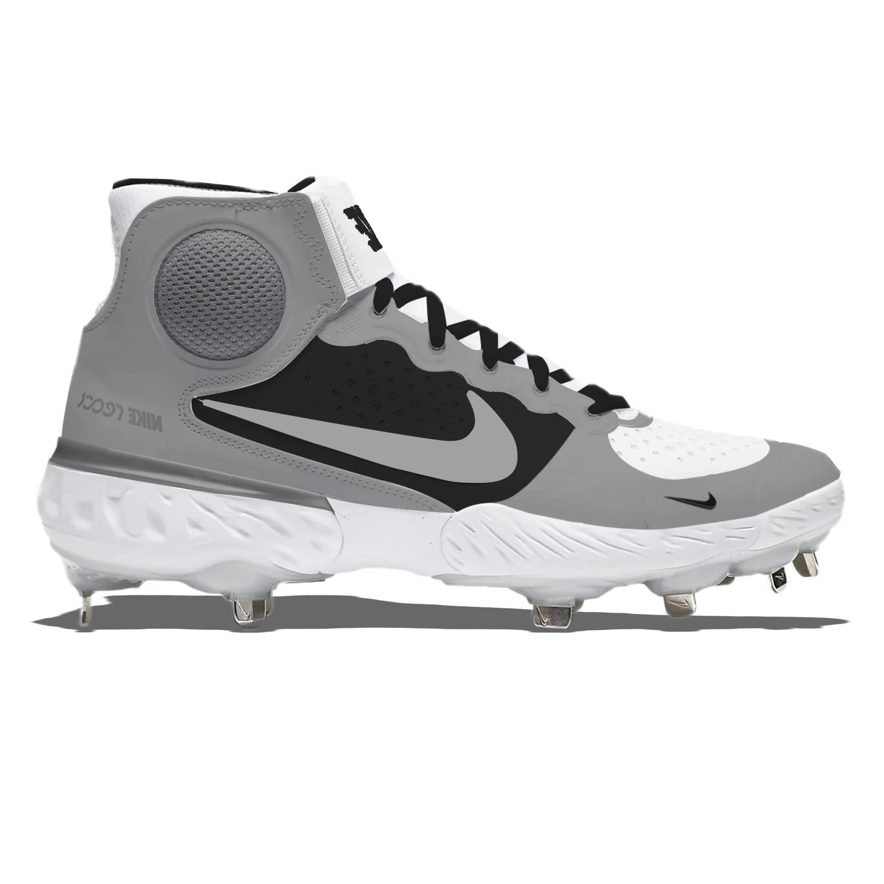 "Shadow" Nike Alpha Huarache Elite 3 Mid Cleats