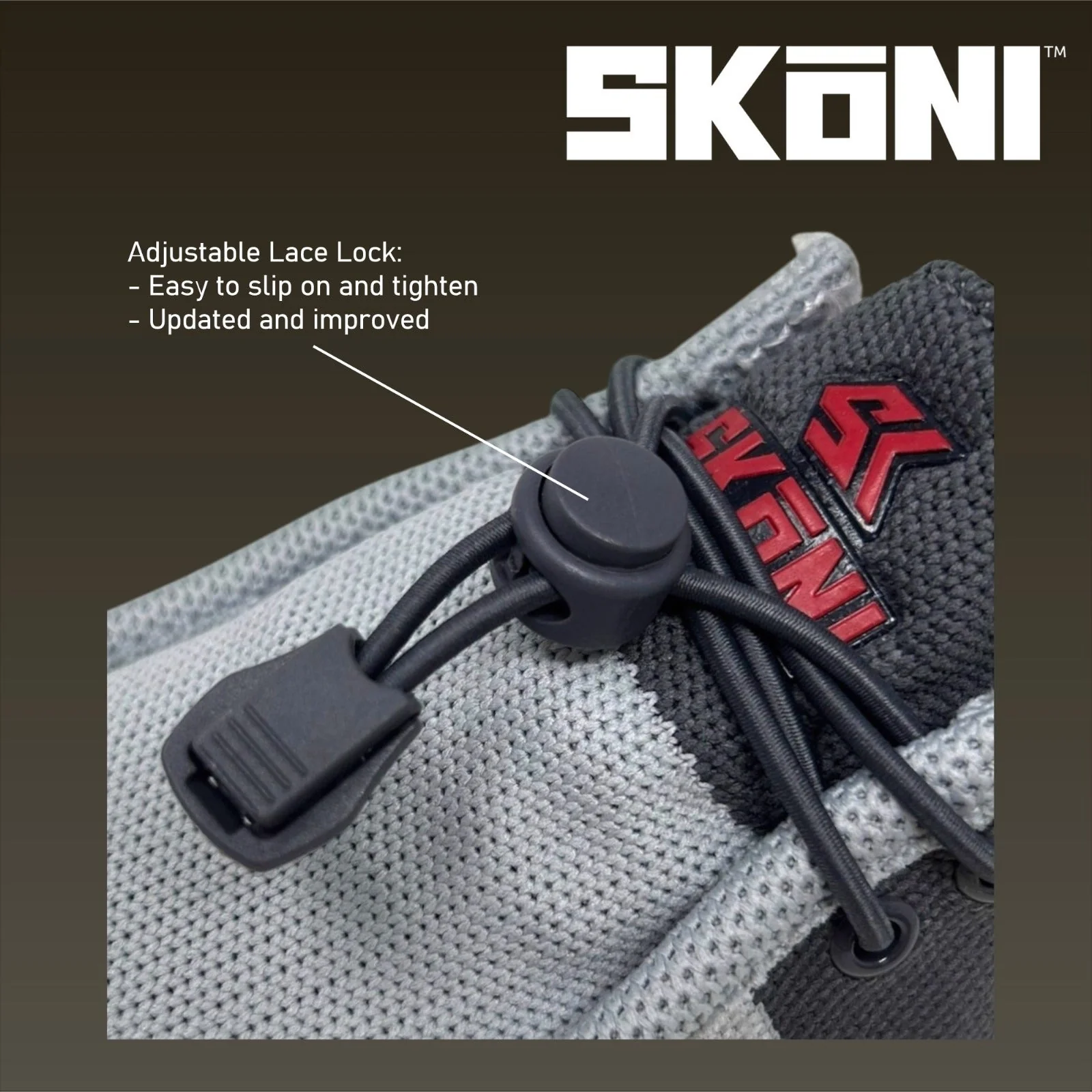 SKŌNI Men's Golf Shoe Waterproof in Grey/Navy - Image 6