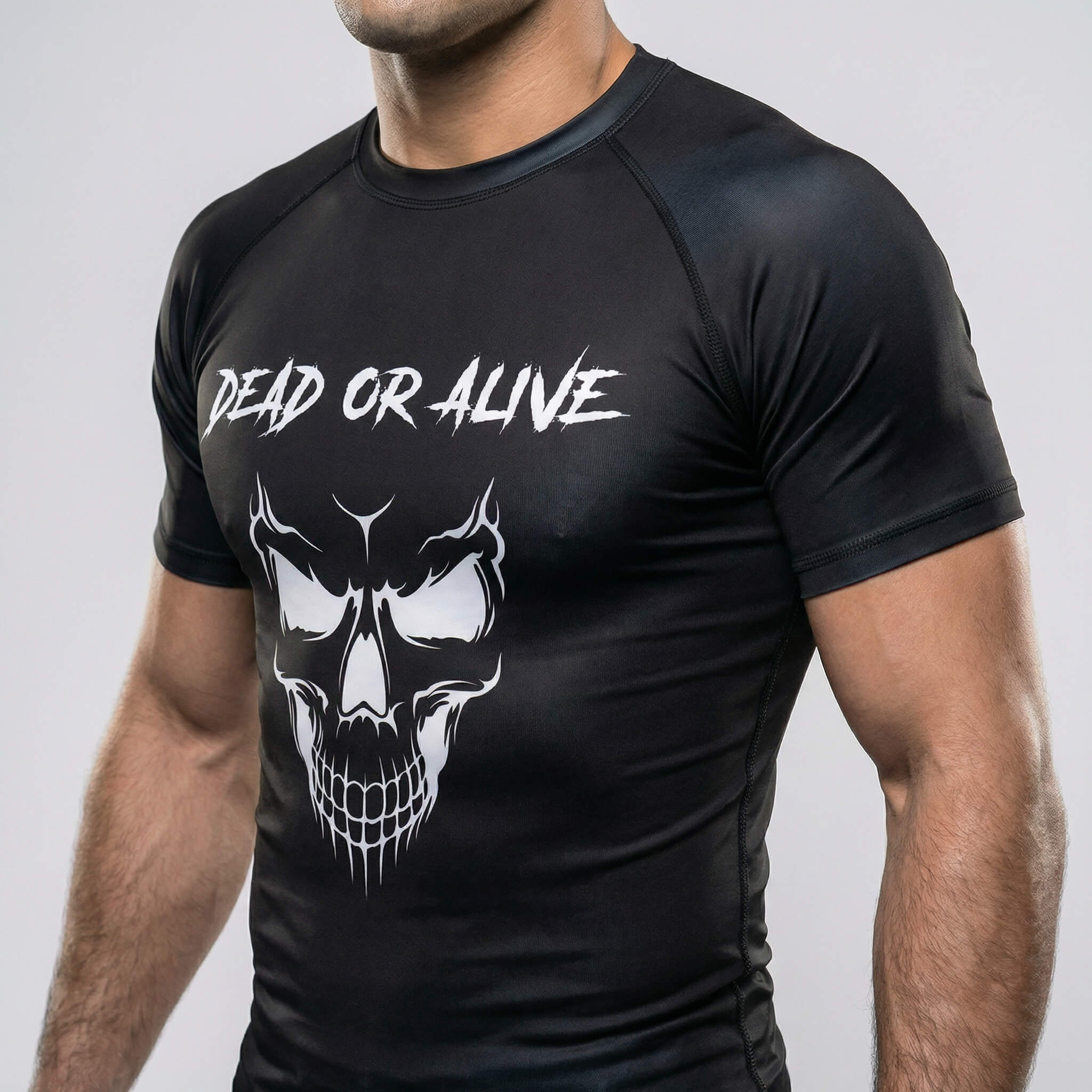 Skull Short Sleeve Rash Guard - Image 3