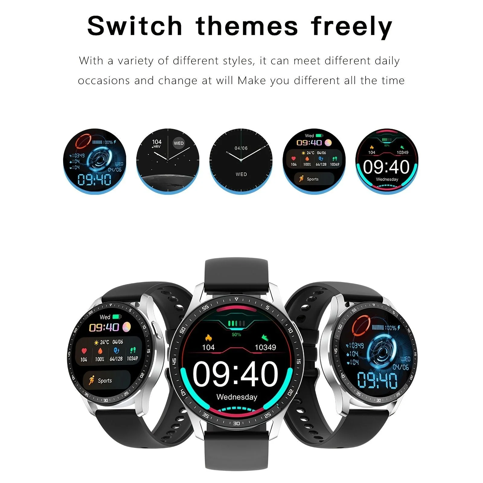 Smart Watch fitness tracker With Built-in Earphone Waterproof Monitoring Blood Pressure Heart Rate Call Is Suitable For Android And IOS - Image 3