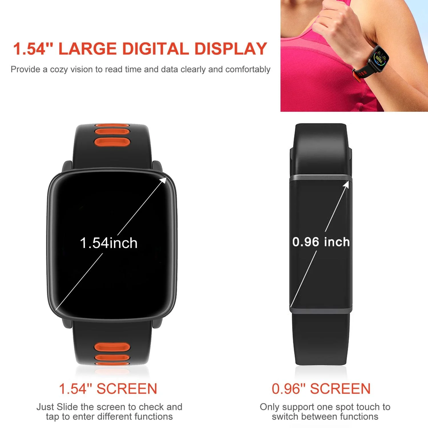 Smartwatch Fitness Tracker 1.54'' Color Screen IP68 Waterproof Activity Tracker - Image 11