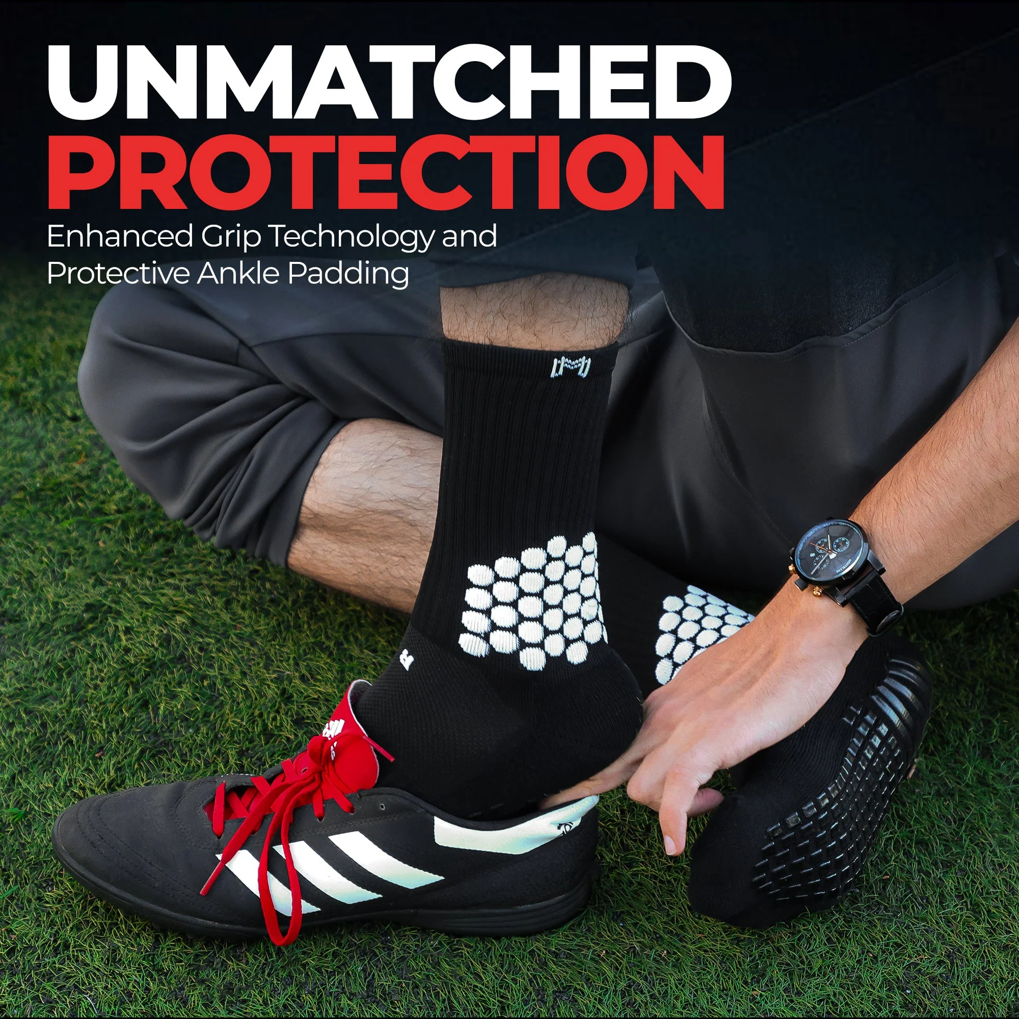 Soccer Grip Socks with Cushioned Ankle Protection - Image 5