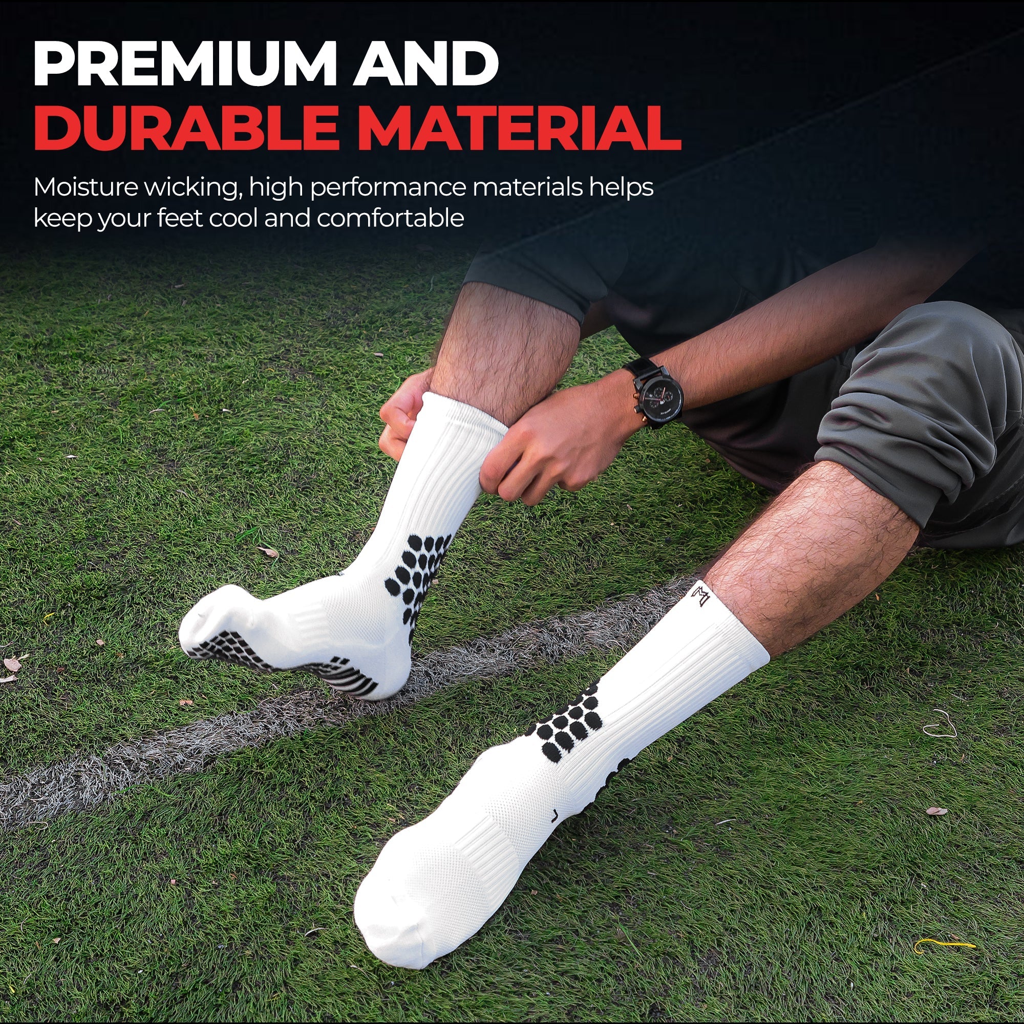 Soccer Grip Socks with Cushioned Ankle Protection - Image 8