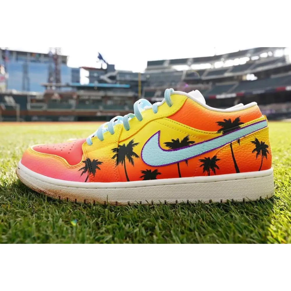 "SoFlo Sunset" Jordan 1 Low Shoes - Image 2