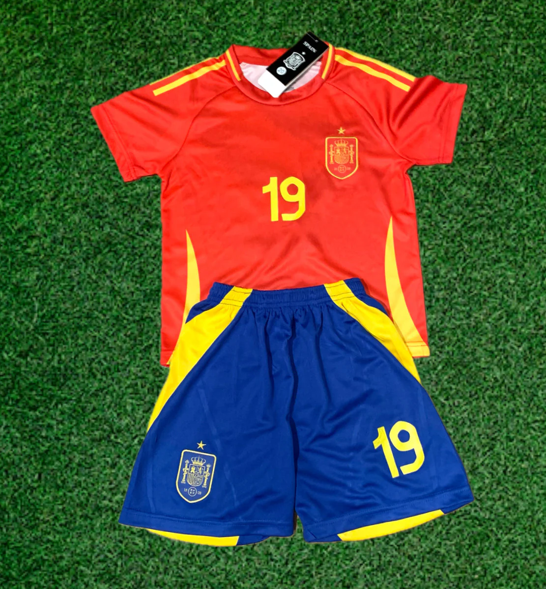 Spain Lamine Yamal Kids Home Soccer Jersey Toddler & Youth Sizes - Image 2