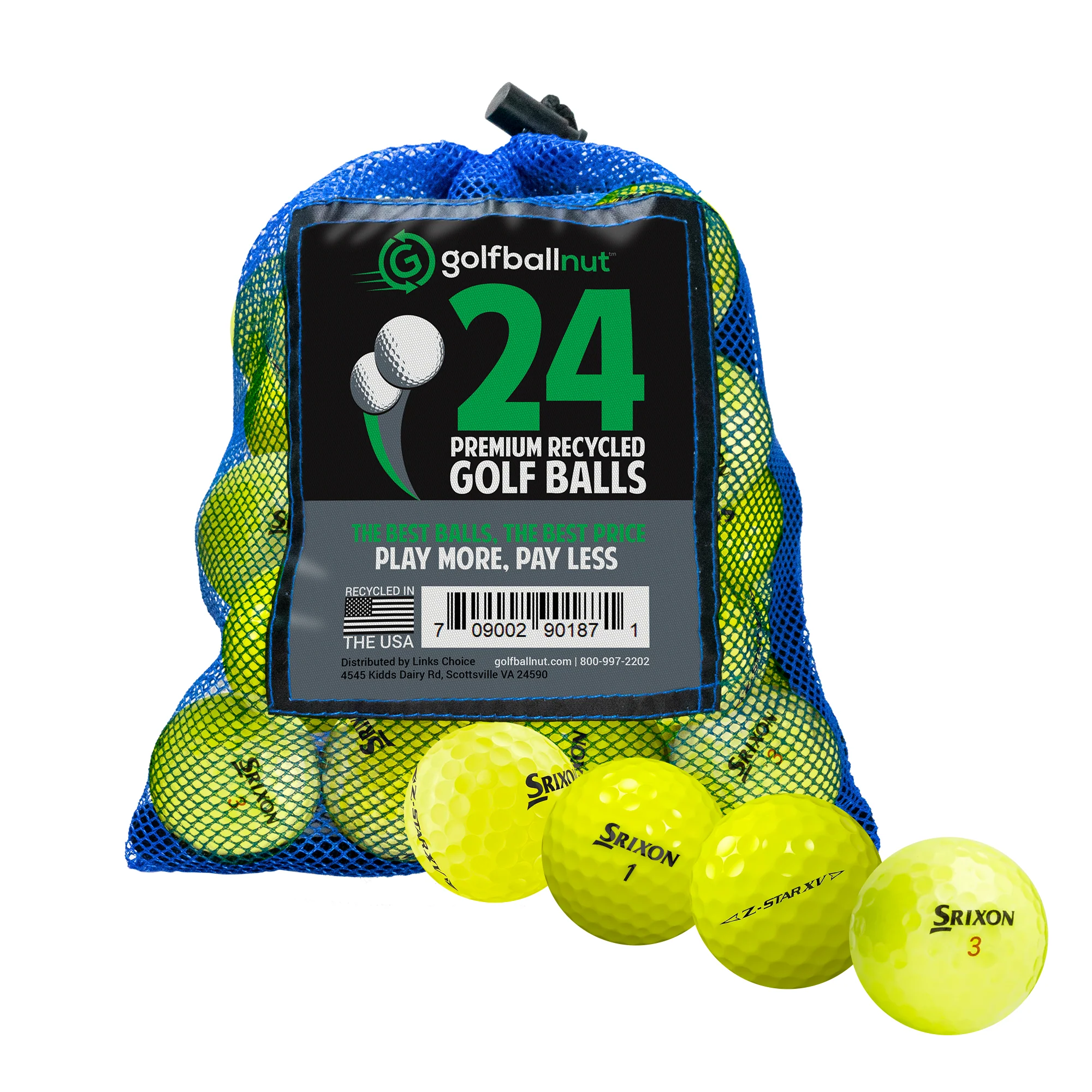Srixon Z Series Mix Premium Used Golf Balls in Eco-Friendly Bulk Mesh Bags - Image 4