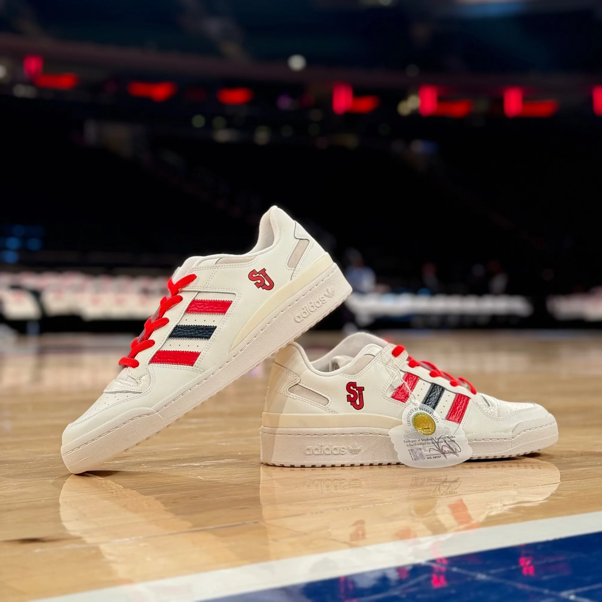 "St. John's" Adidas Forum Low Classic Shoes (Edition 1) - Image 2