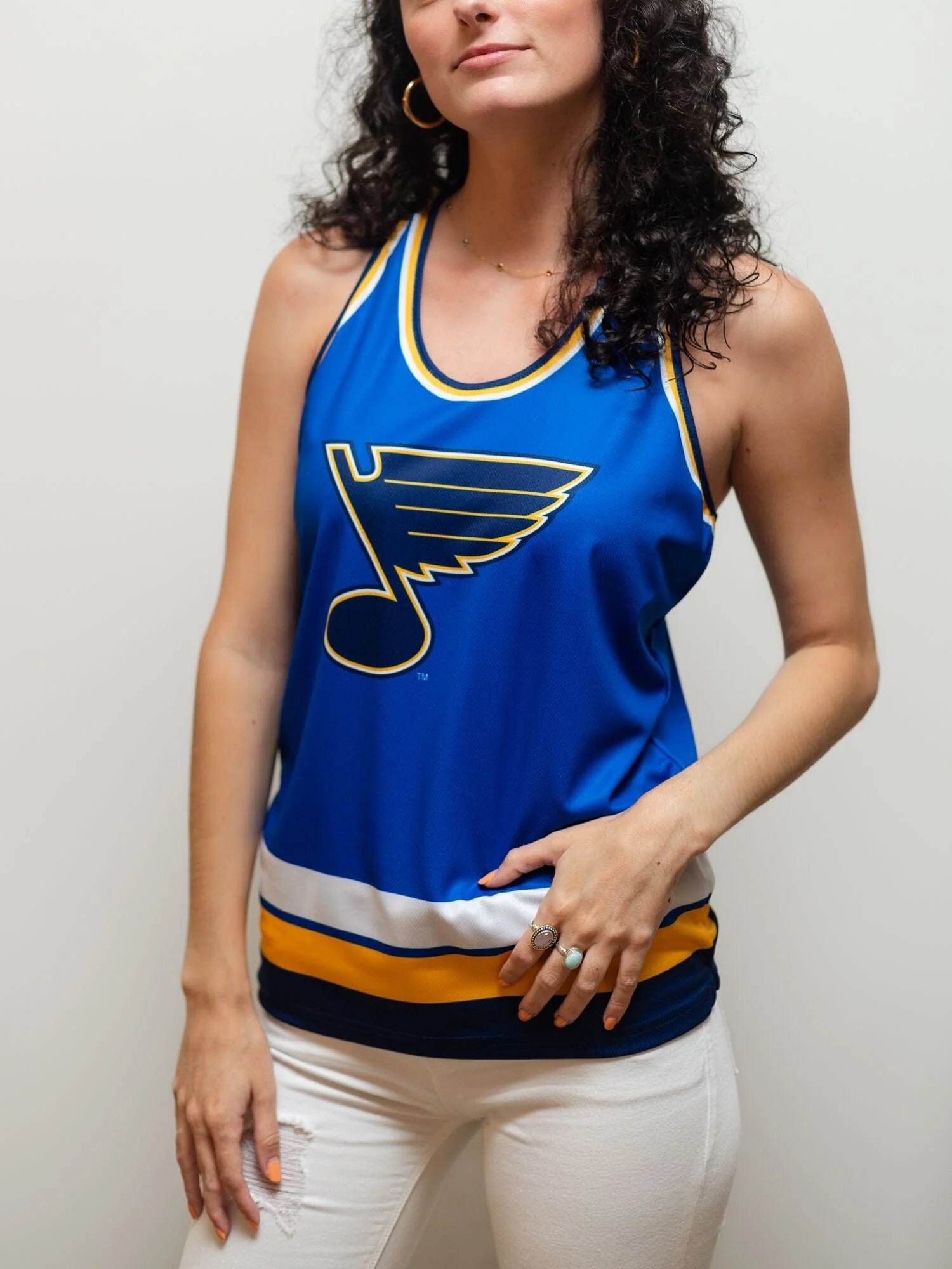 St. Louis Blues Women's Racerback Hockey Tank - Image 3