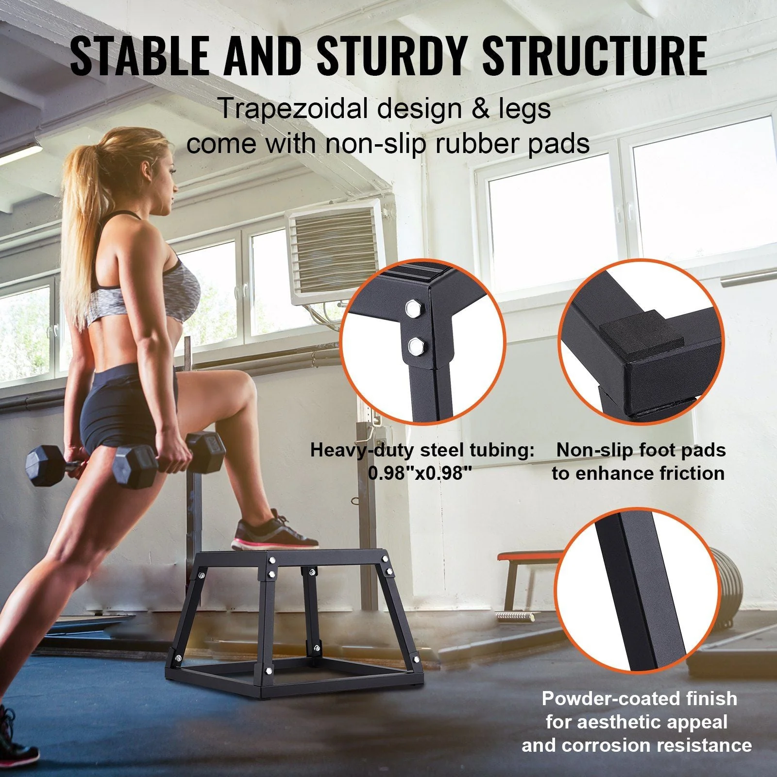 Steel 12 Inch Plyometric Jump Box for Agility Training - Image 4