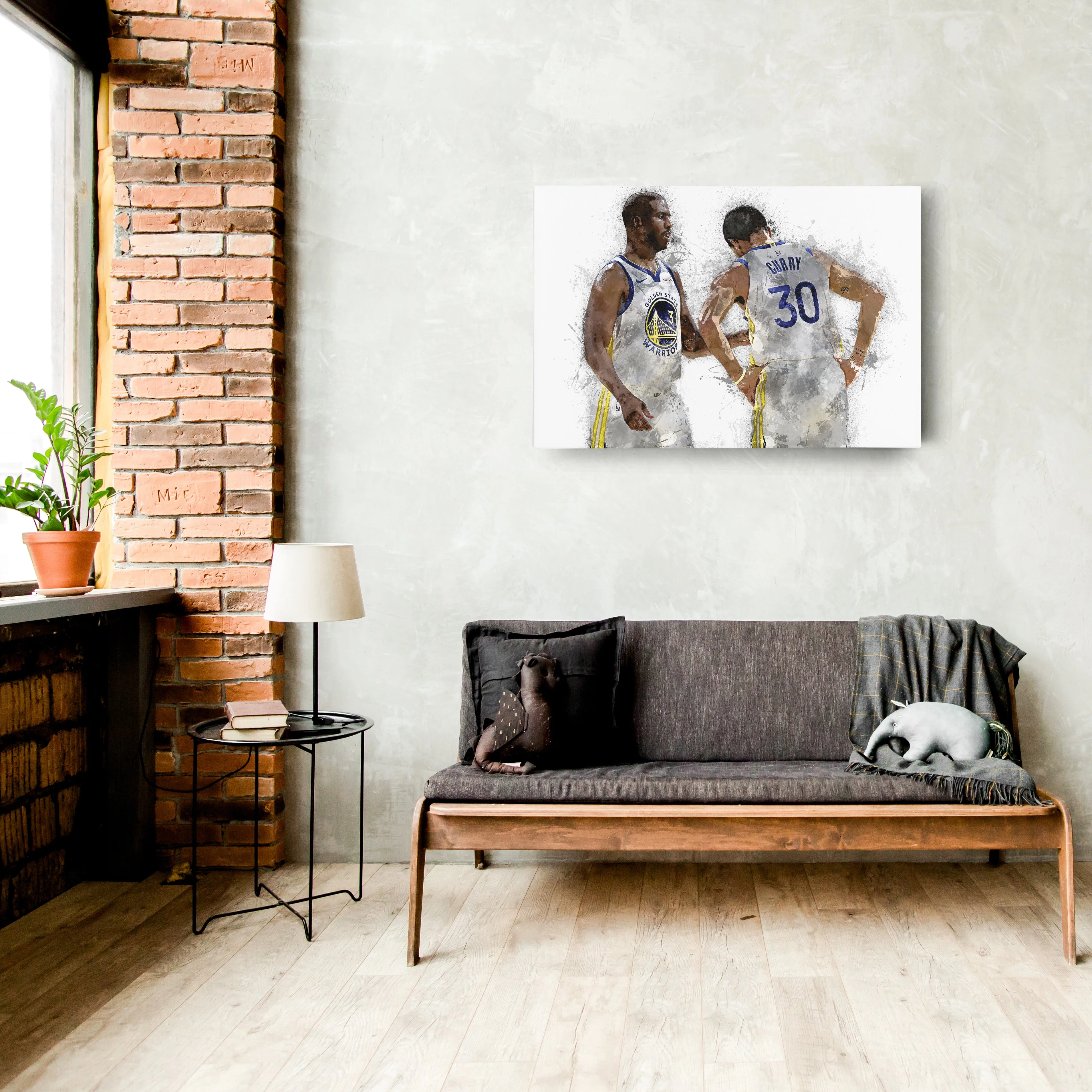 Stephen Curry & Chris Paul Canvas Art – Golden State Warriors Wall Decor - Image 2