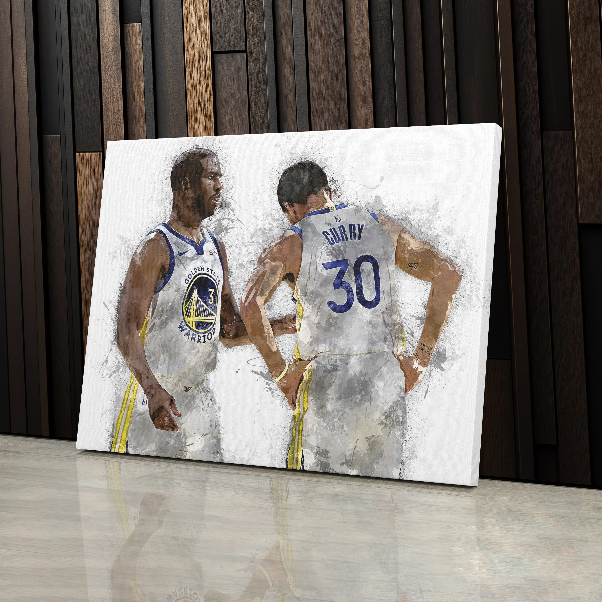 Stephen Curry & Chris Paul Canvas Art – Golden State Warriors Wall Decor - Image 3