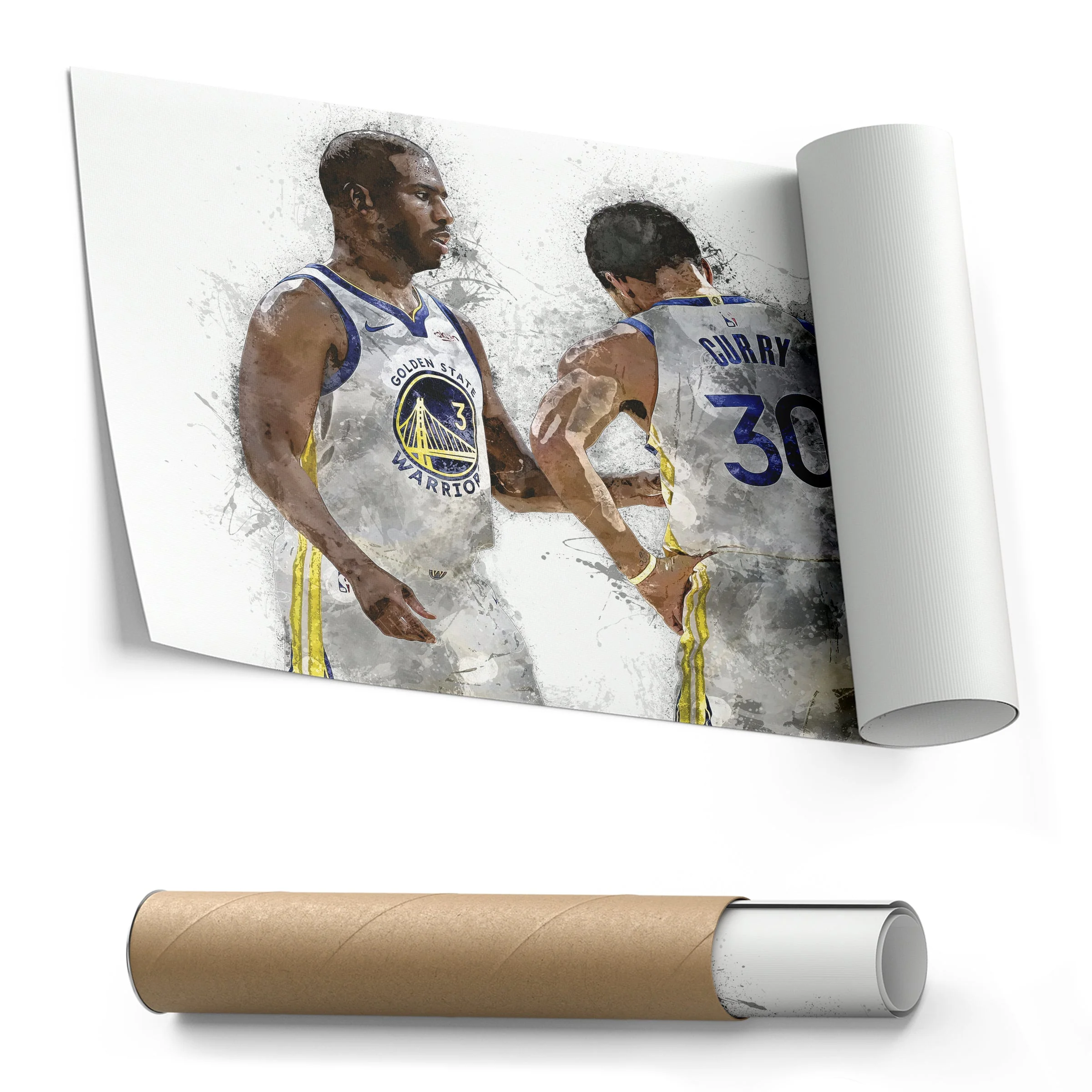 Stephen Curry & Chris Paul Canvas Art – Golden State Warriors Wall Decor - Image 8