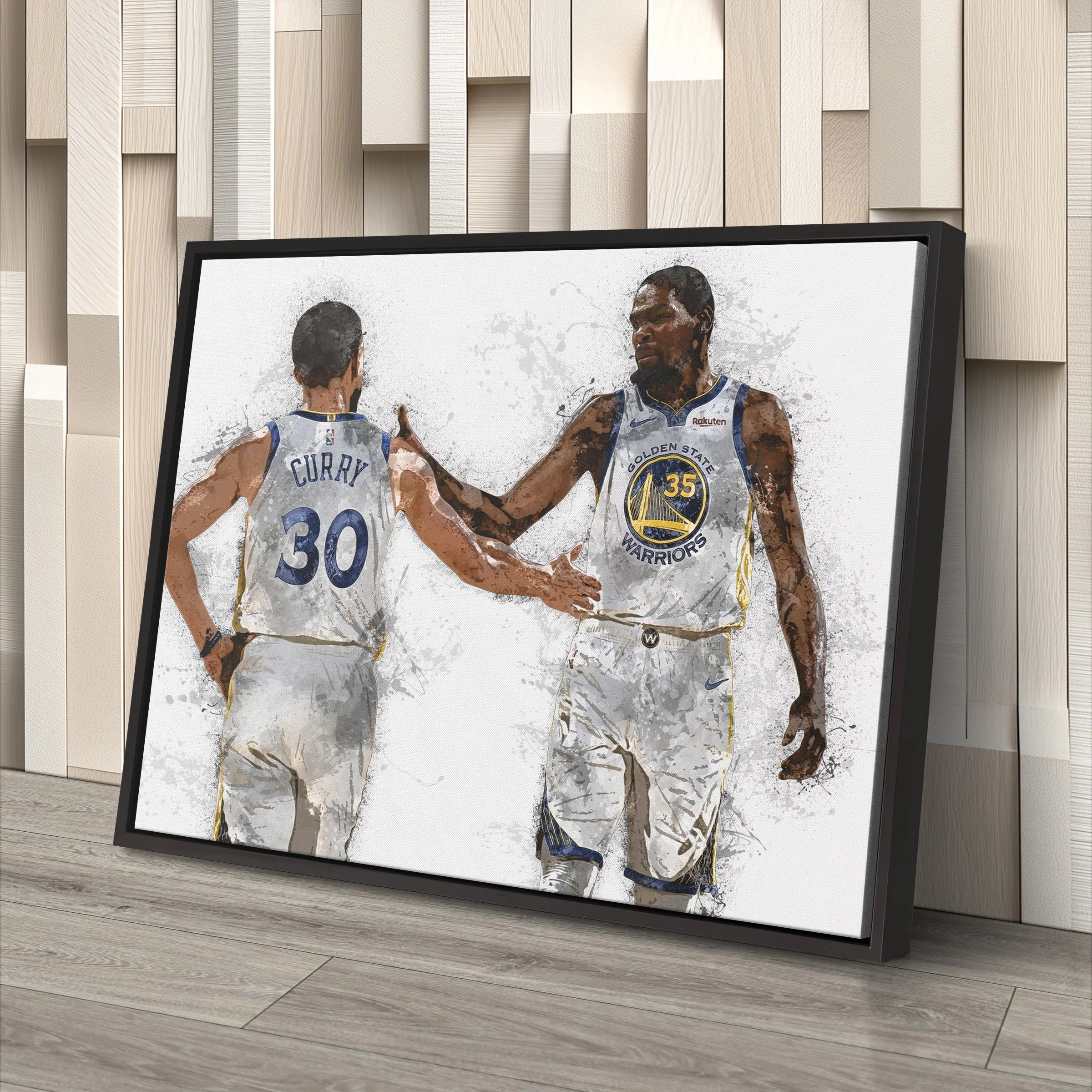 Stephen Curry & Kevin Durant Canvas Art – Golden State Warriors Wall Decor - Image 4