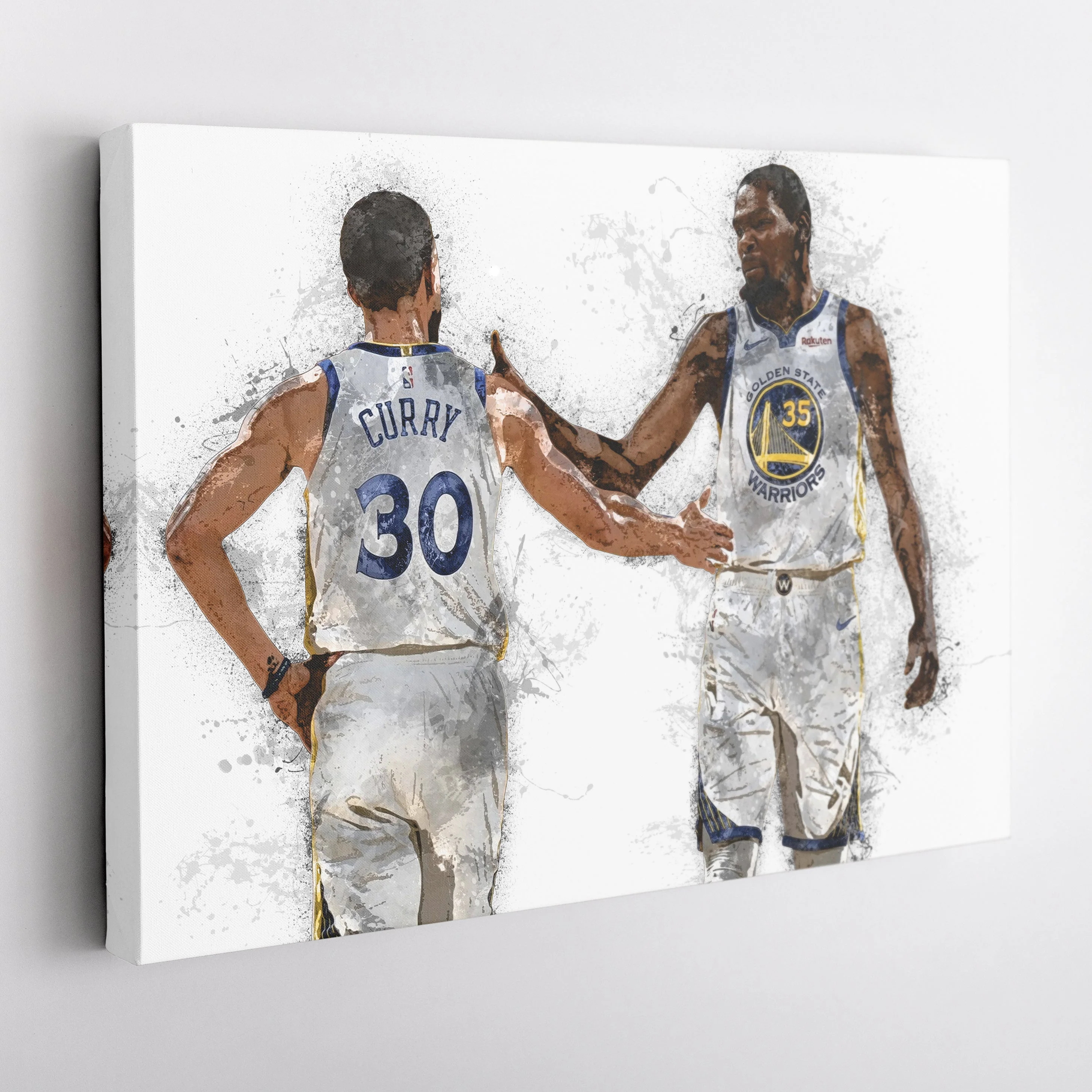 Stephen Curry & Kevin Durant Canvas Art – Golden State Warriors Wall Decor - Image 5