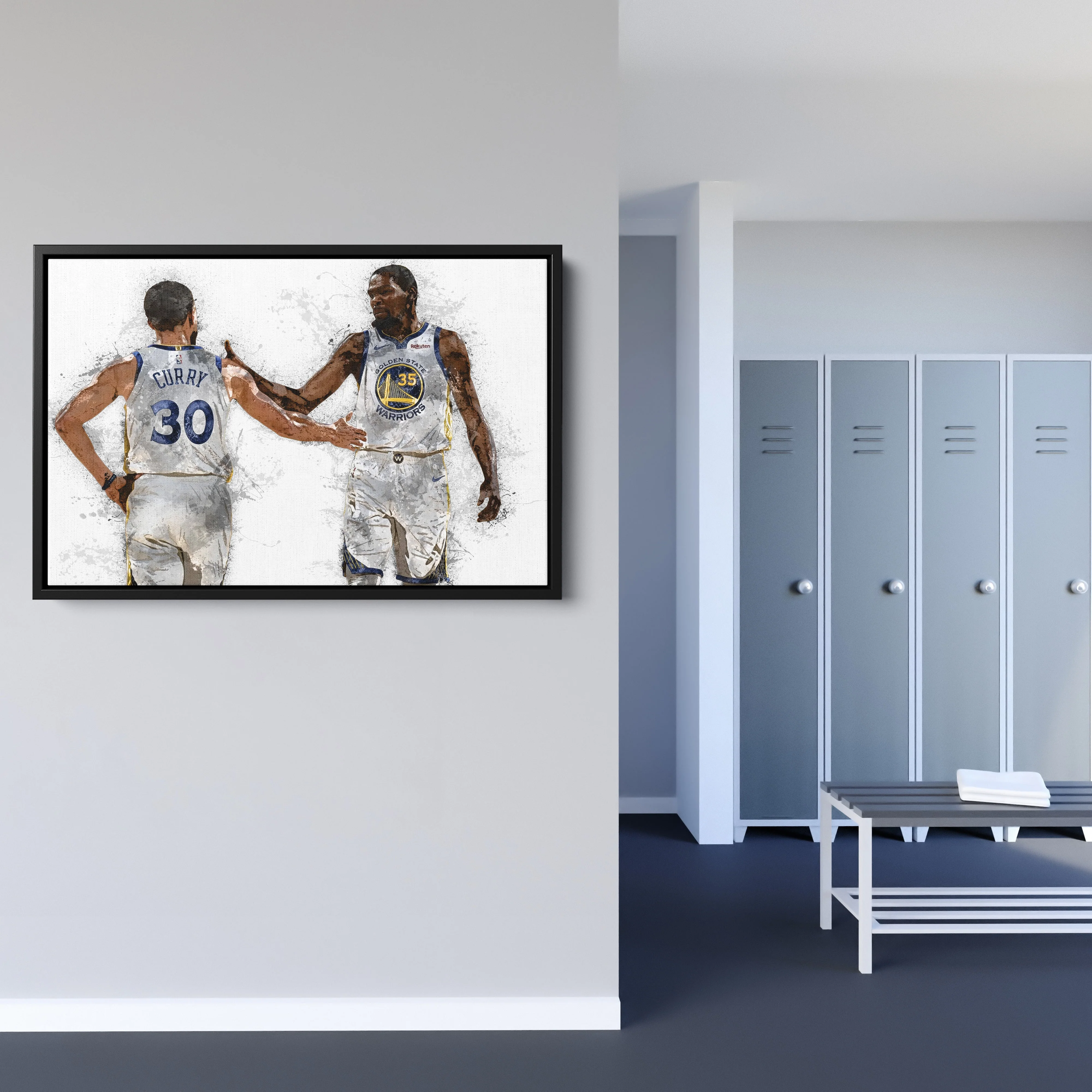 Stephen Curry & Kevin Durant Canvas Art – Golden State Warriors Wall Decor - Image 6