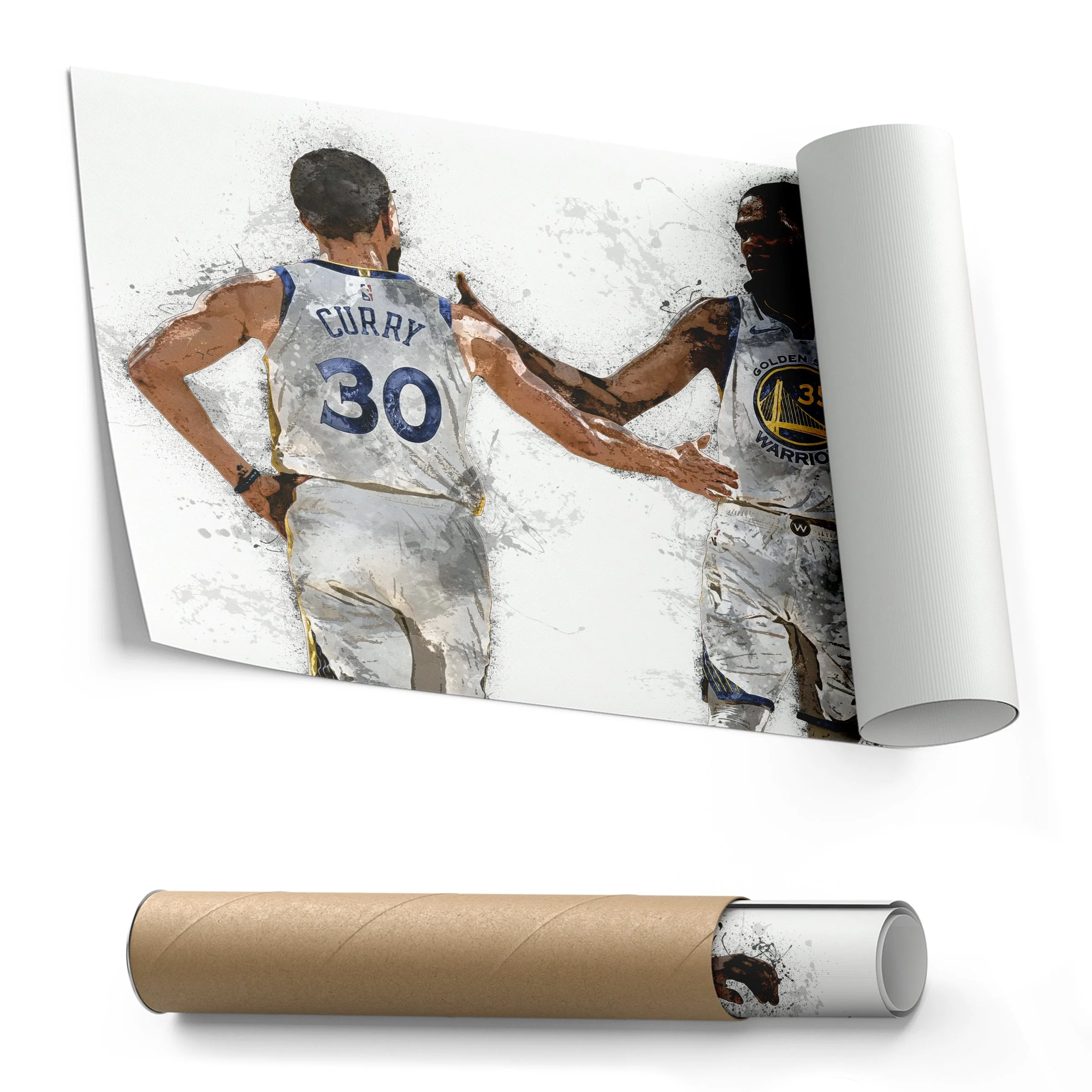Stephen Curry & Kevin Durant Canvas Art – Golden State Warriors Wall Decor - Image 8