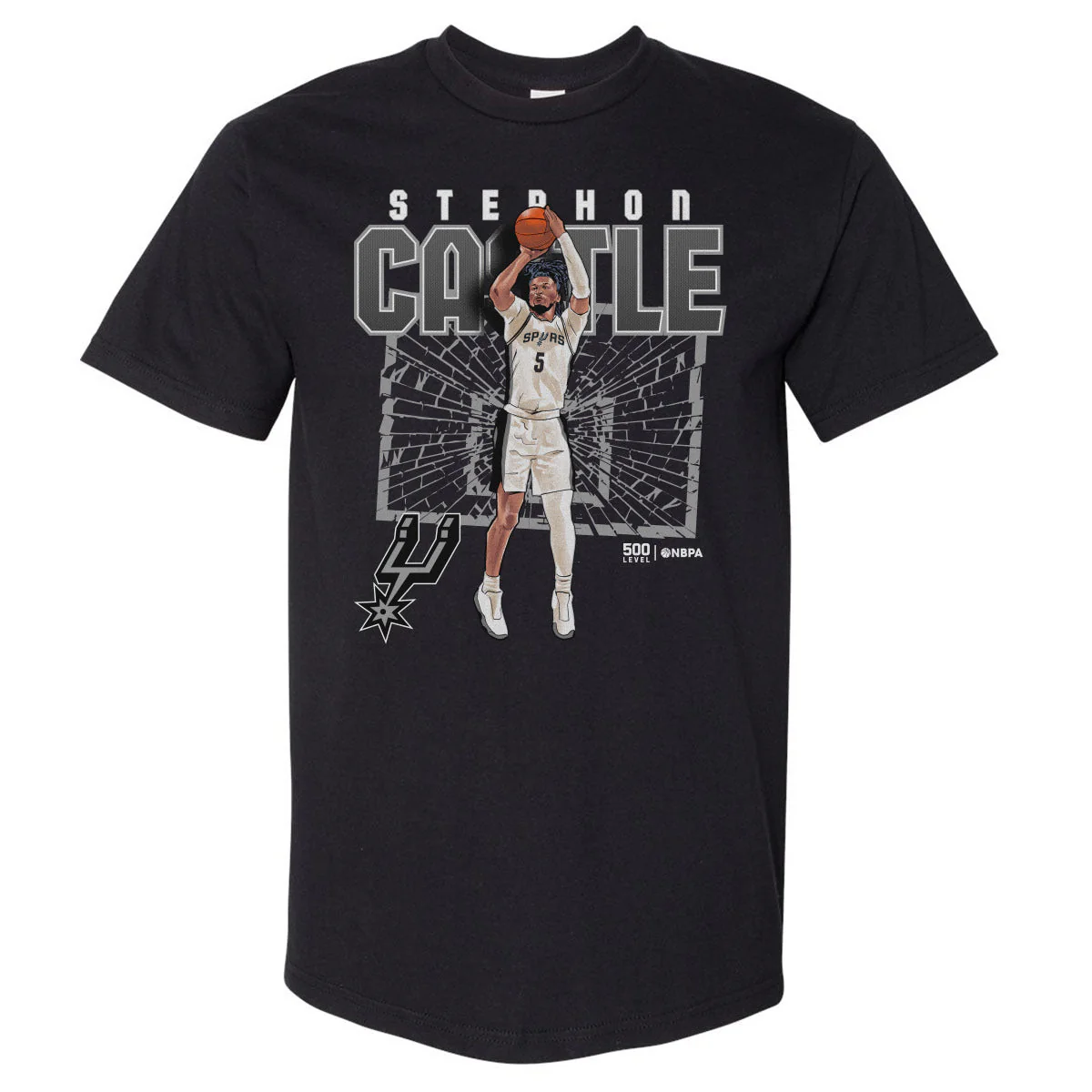 Stephon Castle San Antonio Spurs Shattered Wht