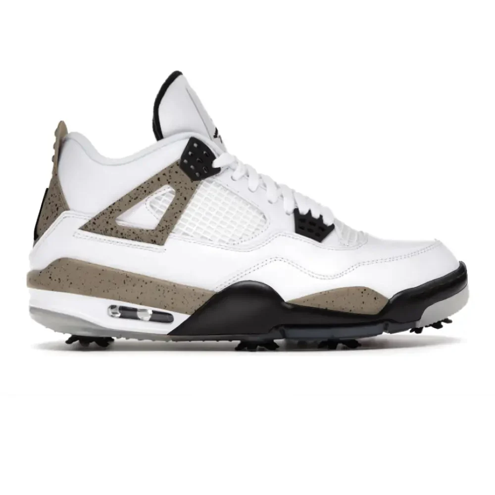 "Stone Cement" Jordan 4 Retro Golf Shoes