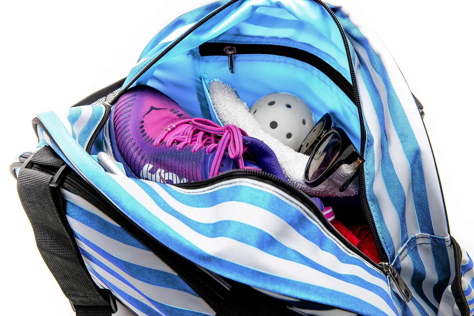 Stylish Stripe Blue Premium Women's Pickleball Bag - Image 8
