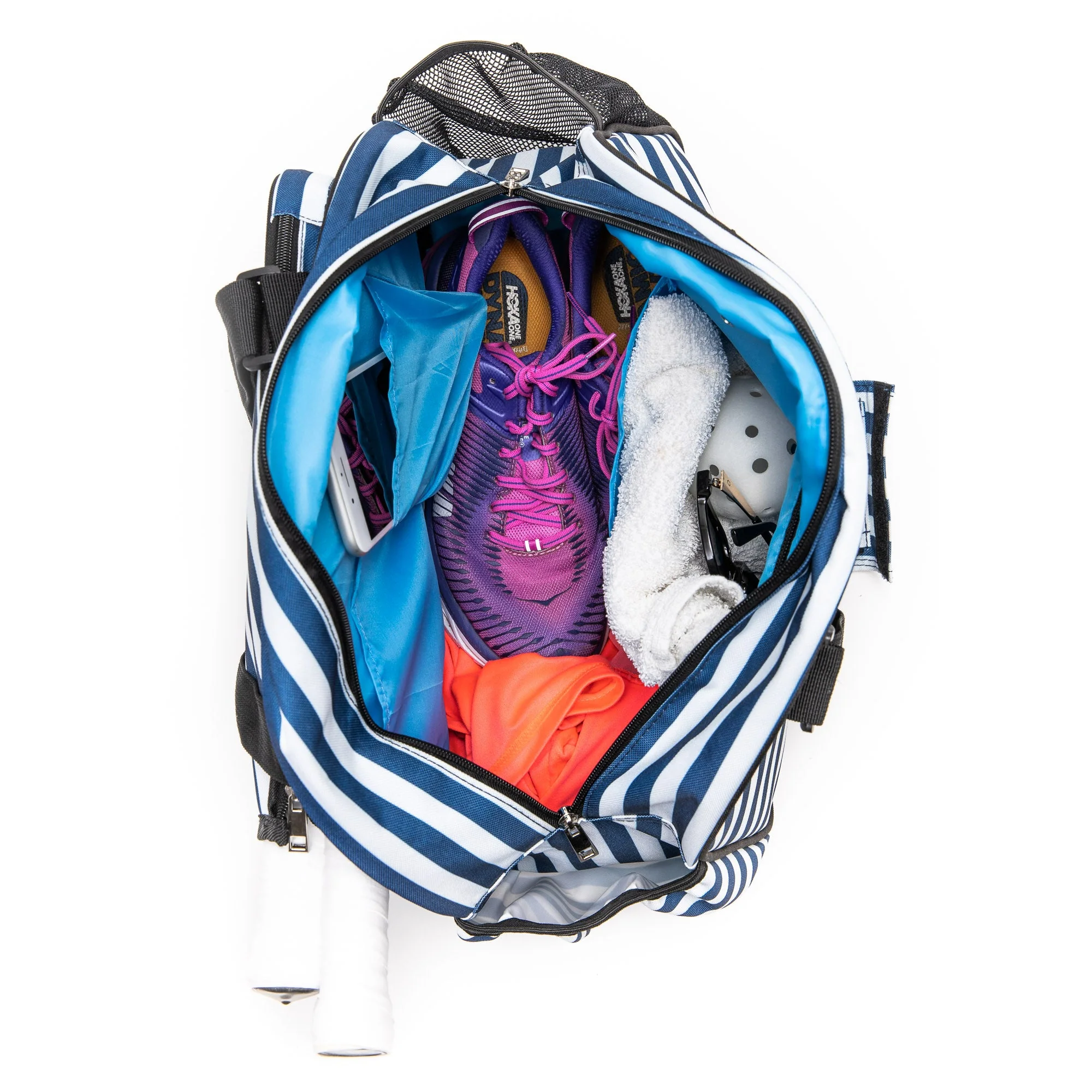 Stylish Stripe Blue Premium Women's Pickleball Bag - Image 9