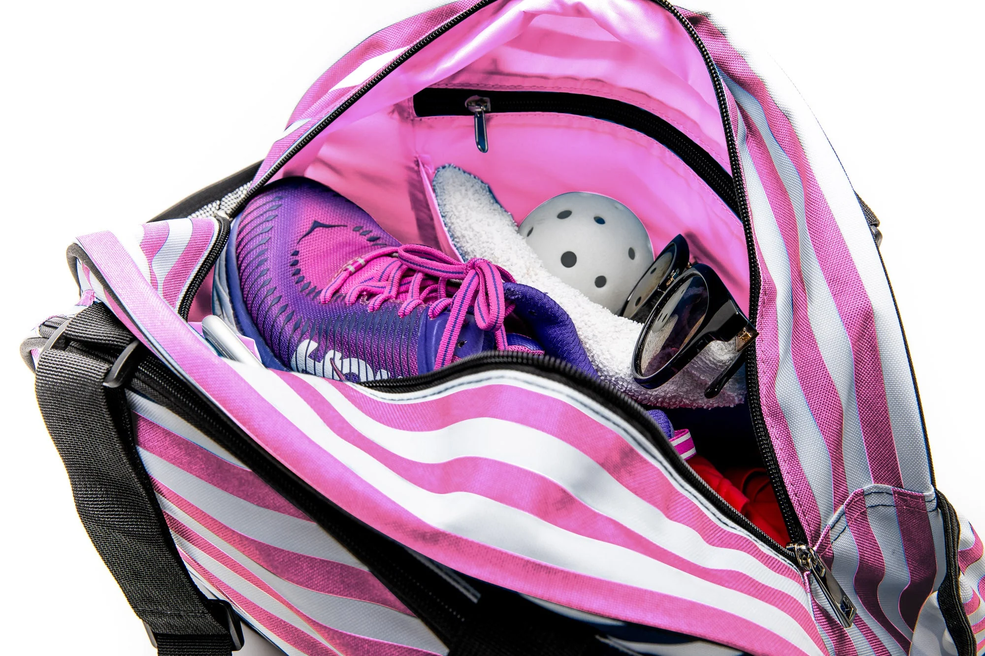 Stylish Stripe Pink Premium Women's Pickleball Bag - Image 8