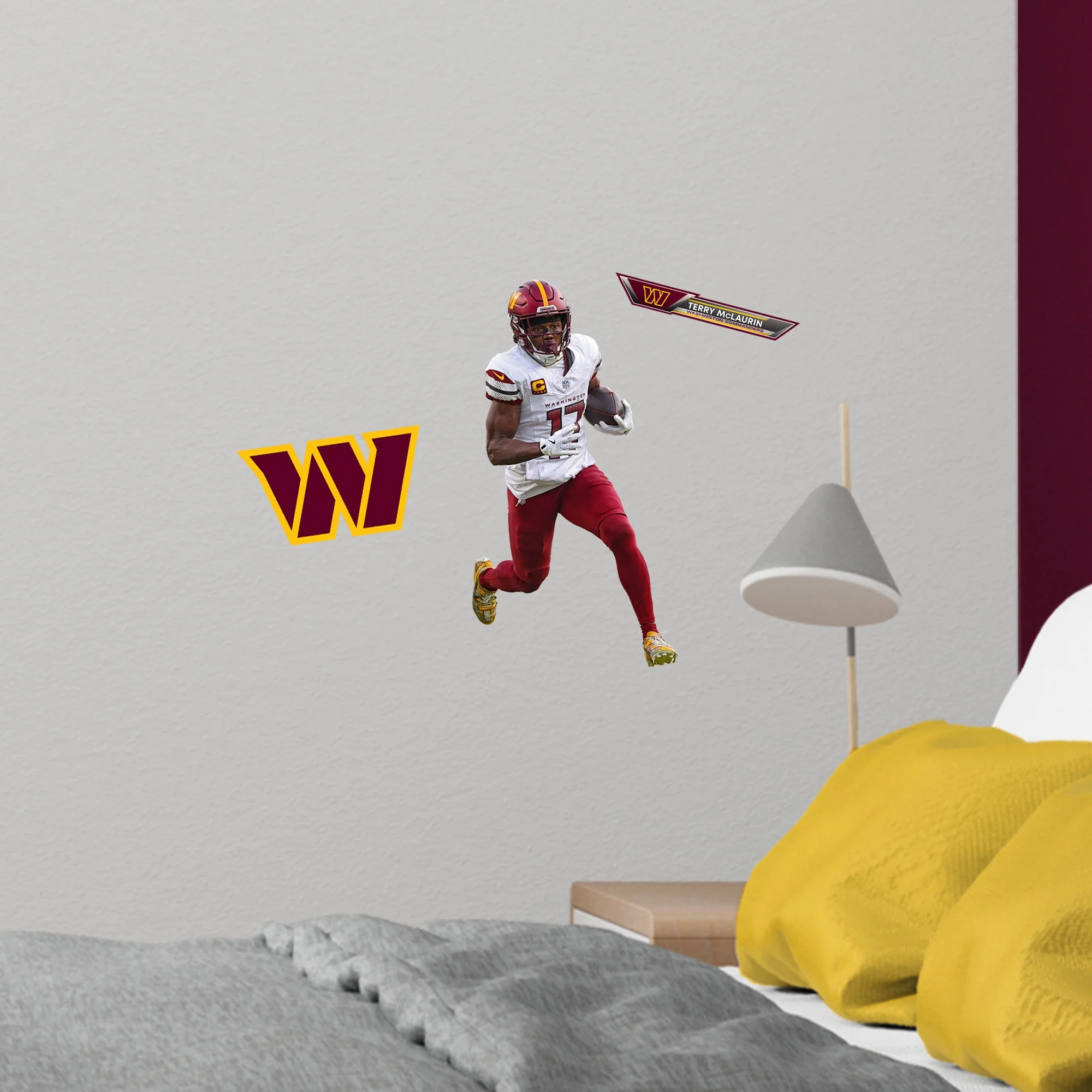 Washington Commanders Terry McLaurin RealBig Collection Reusable Vinyl Wall Decals - Image 7