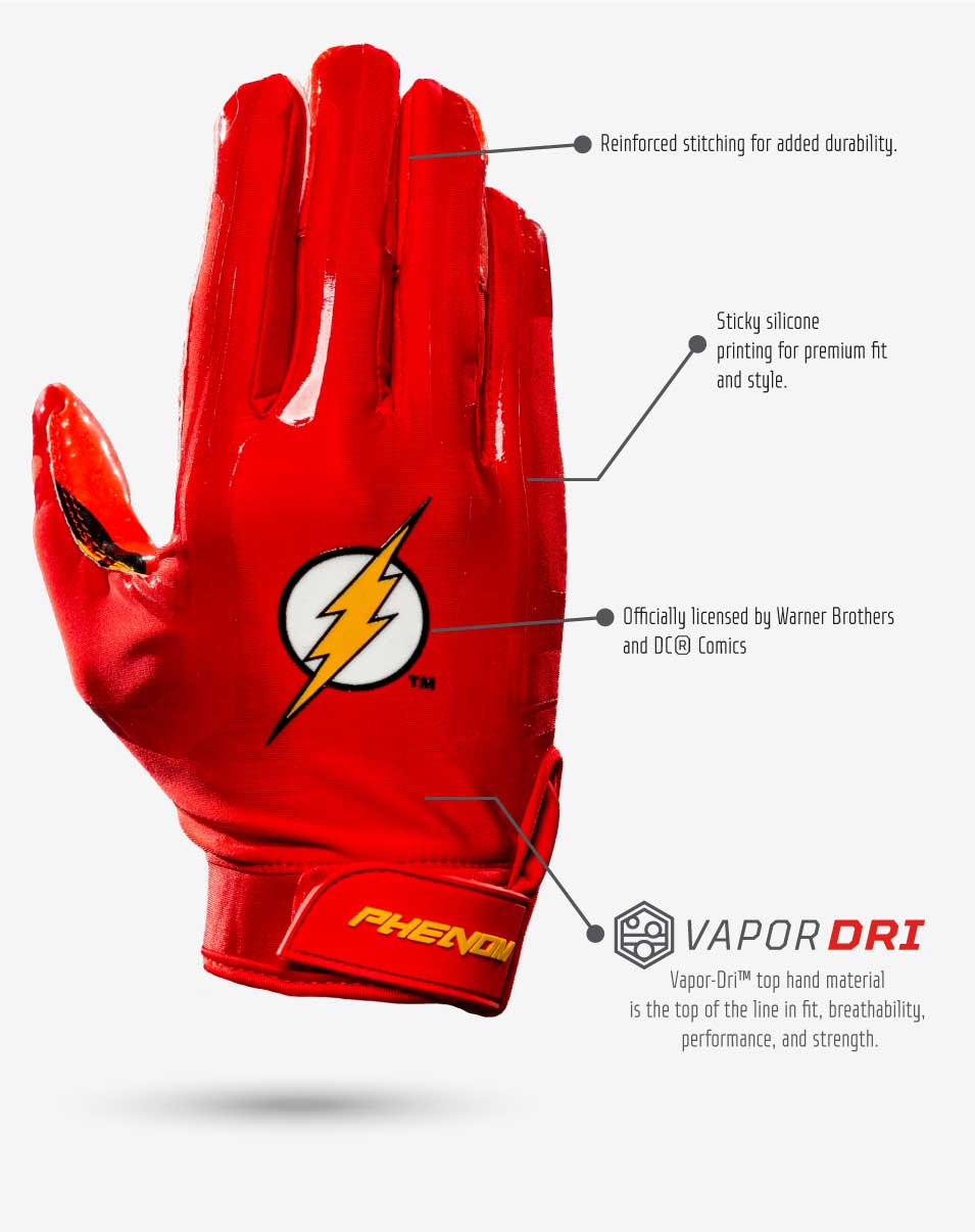 The Flash Football Gloves - VPS1 by Phenom Elite - Image 3