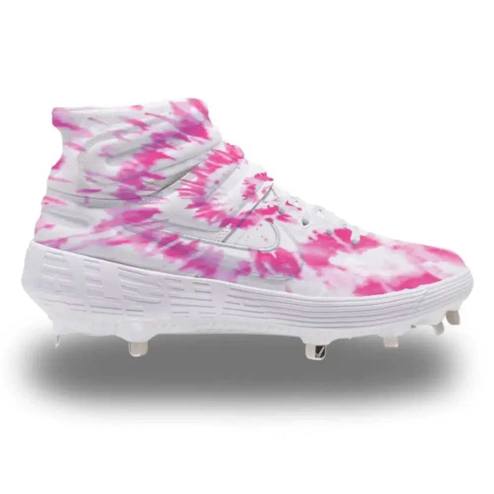 "Tie-Dye" Nike Alpha Huarache Elite 2 Mid Cleats - Image 2