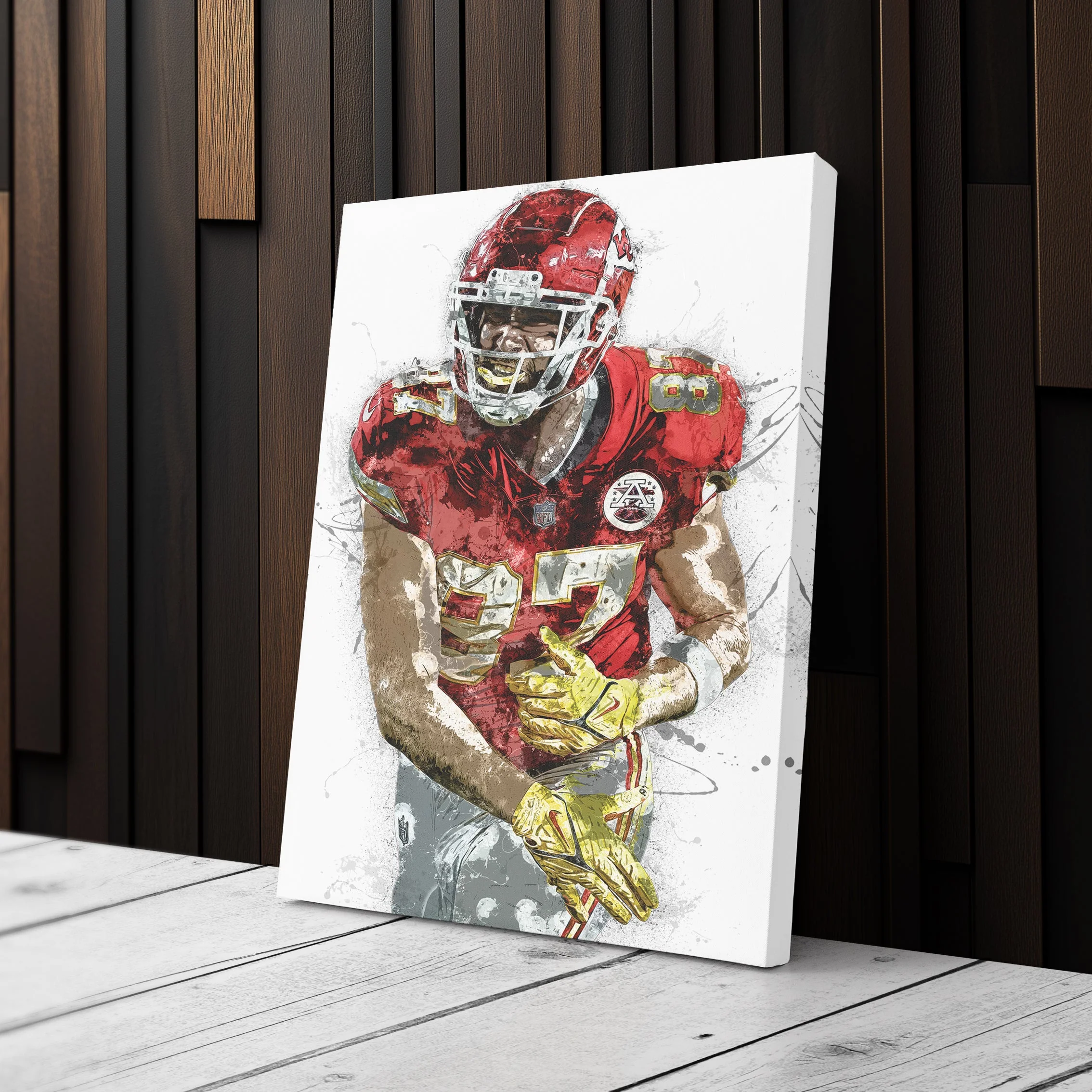 Travis Kelce Canvas Art – Kansas City Chiefs Wall Decor - Image 3