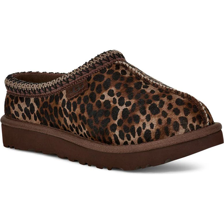 UGG Tasman Womens Slipper Caspian Leopard Print Burnt Cedar - Image 3