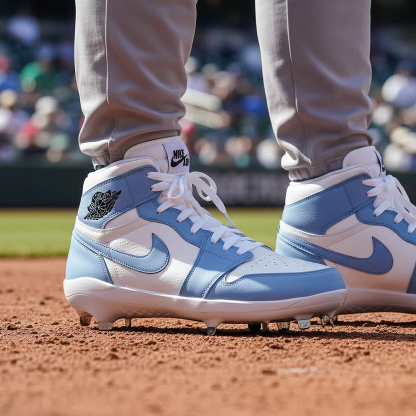 "UNC" Jordan 1 Retro Cleats - Image 3