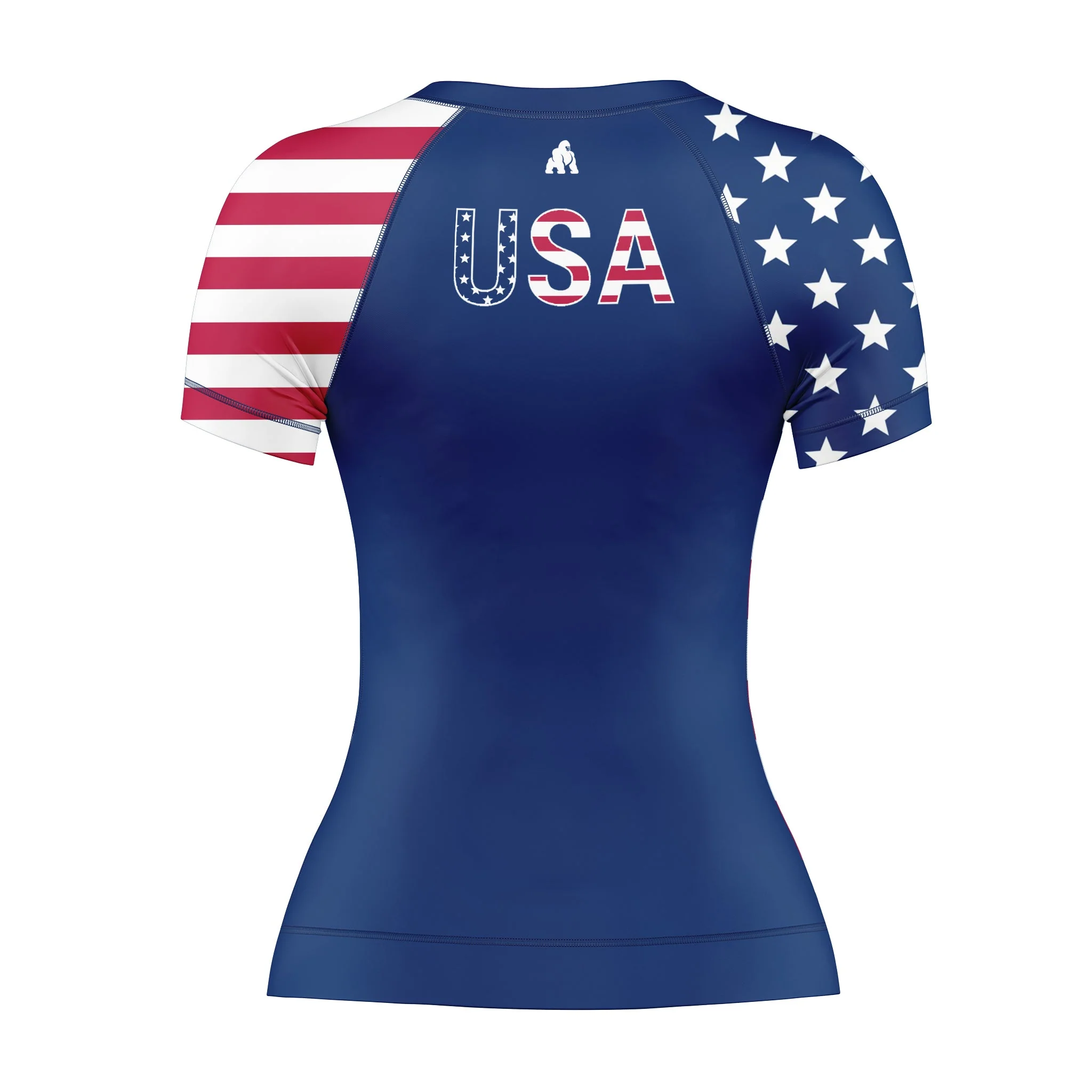 USA Patriot Women Short Sleeve Rash Guard - Image 2