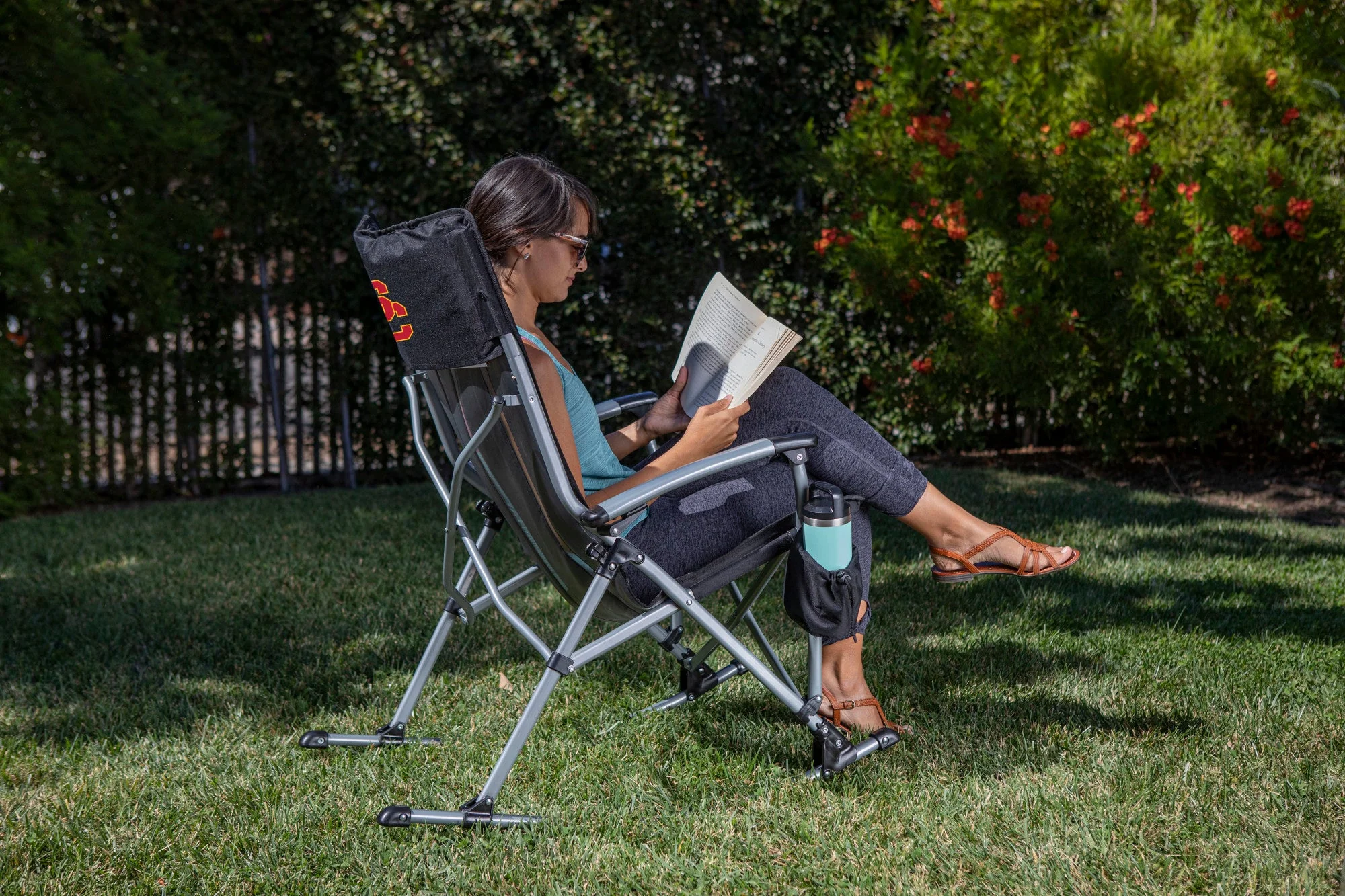 USC Trojans Outdoor Rocking Camp Chair - Image 3