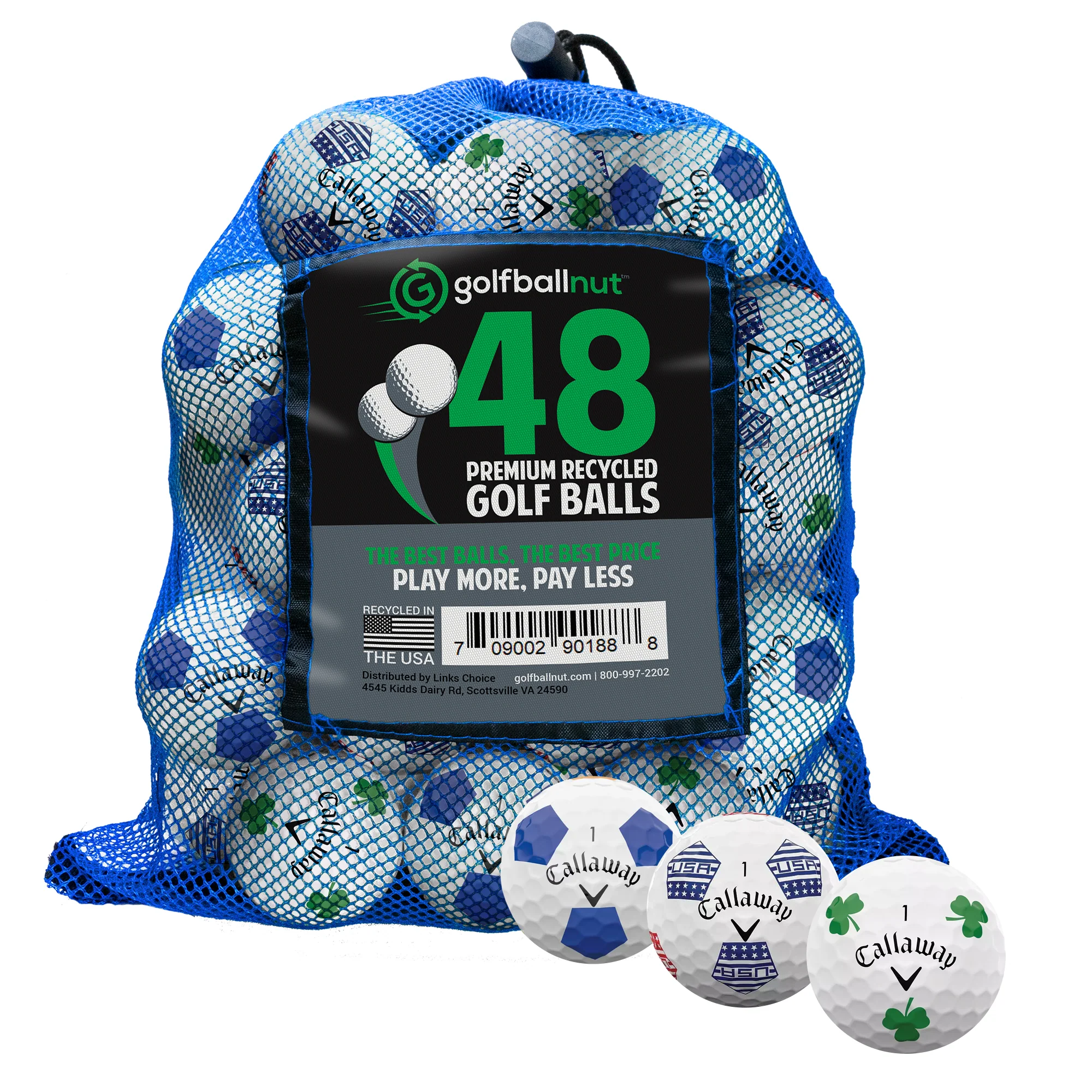 Used Callaway Chromesoft Truvis Mix Golf Balls - Bulk Mesh Bags - Image 3