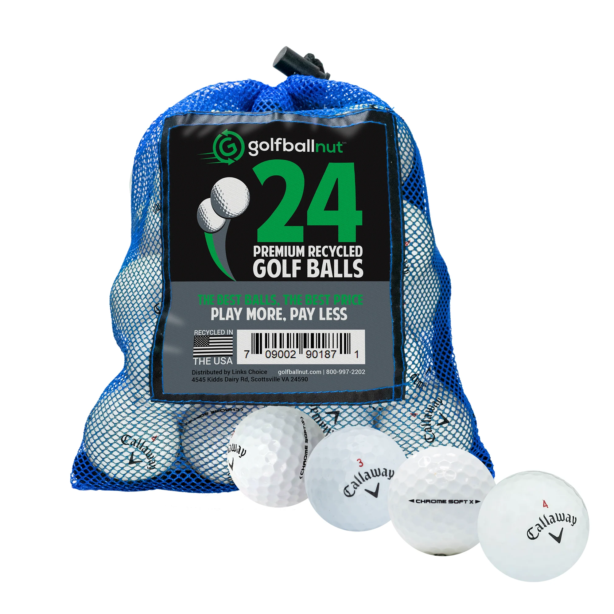 Used Callaway Chromesoft X Tour Mix Golf Balls (Bulk Mesh Bags) - Image 2