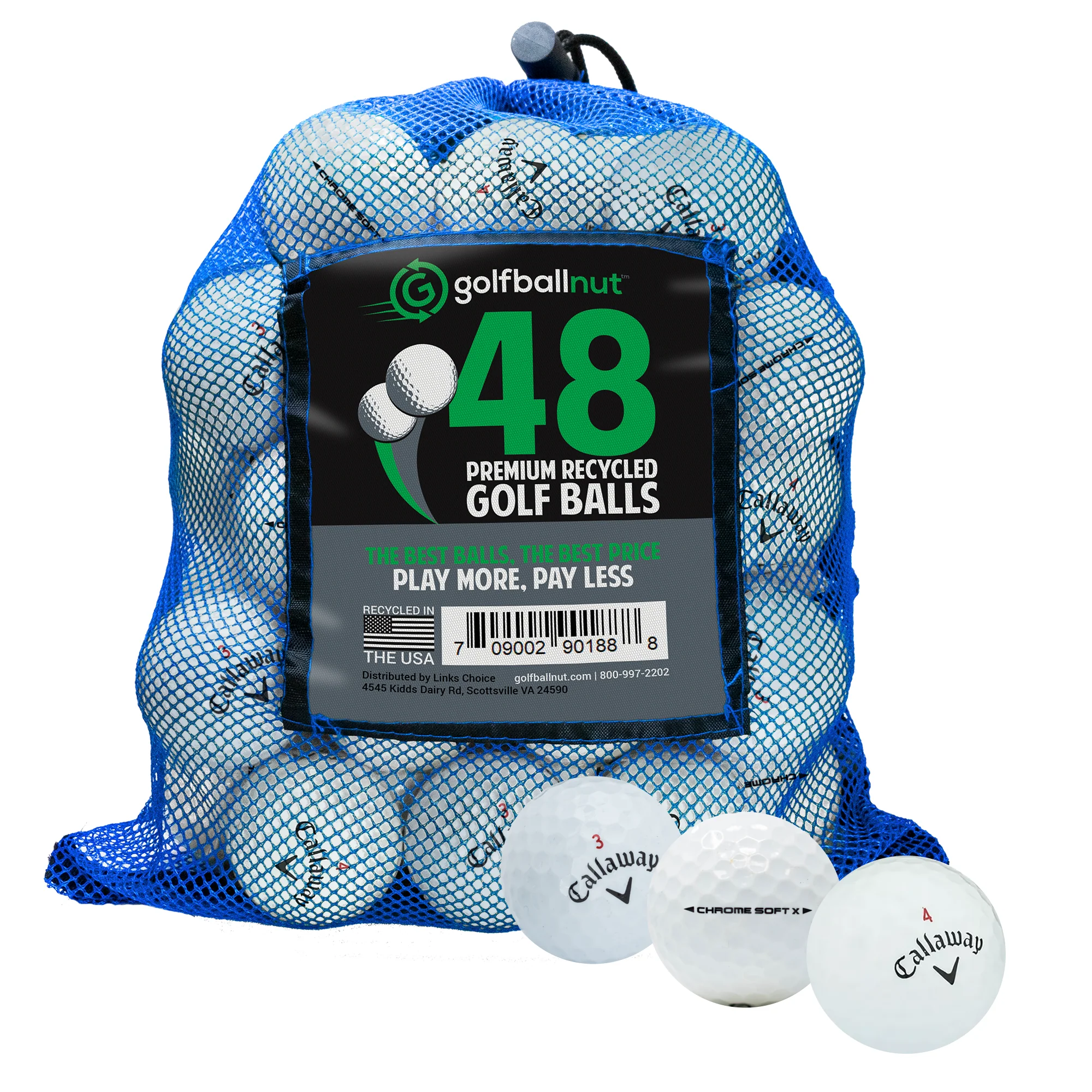 Used Callaway Chromesoft X Tour Mix Golf Balls (Bulk Mesh Bags) - Image 3
