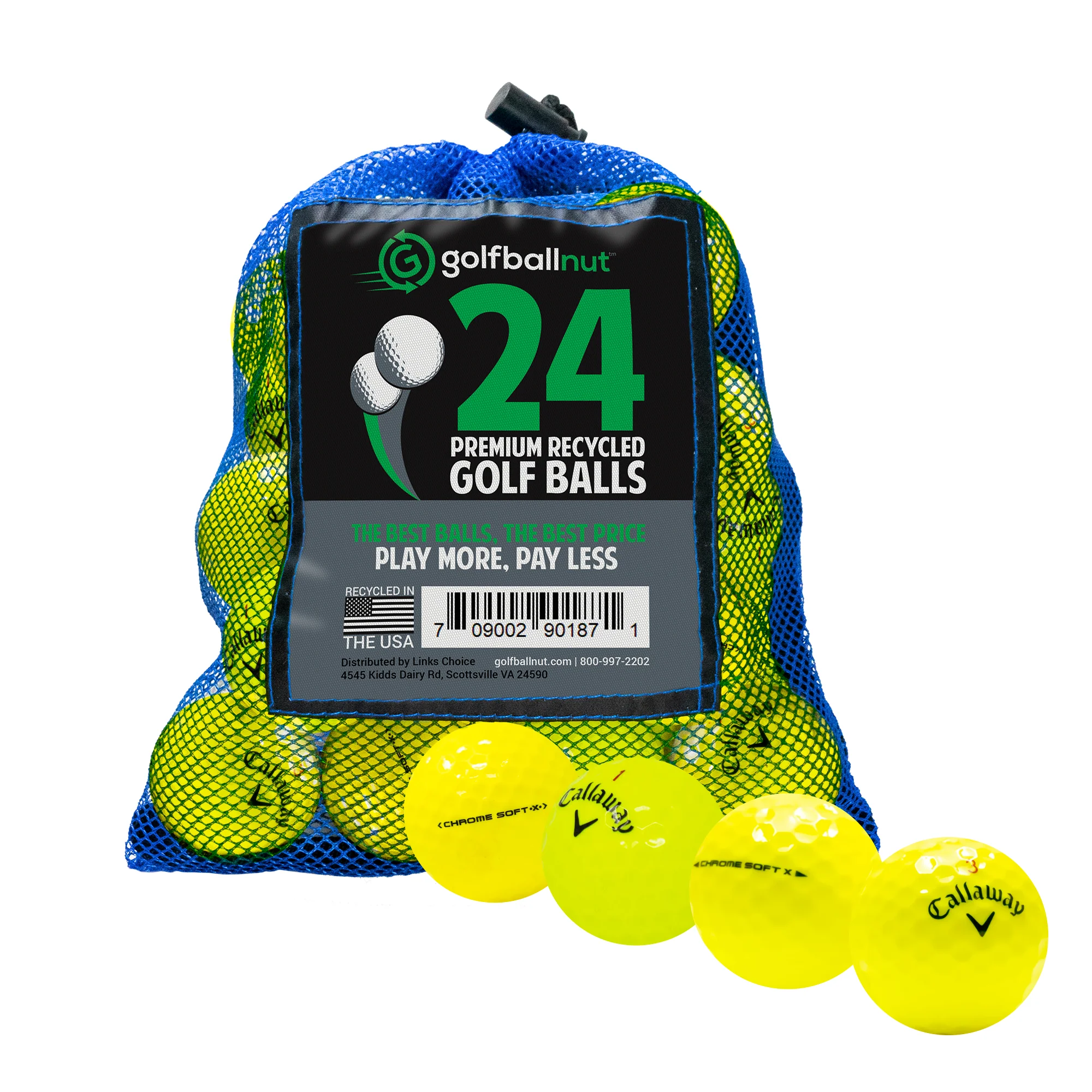 Used Callaway Chromesoft X Tour Mix Golf Balls (Bulk Mesh Bags) - Image 4