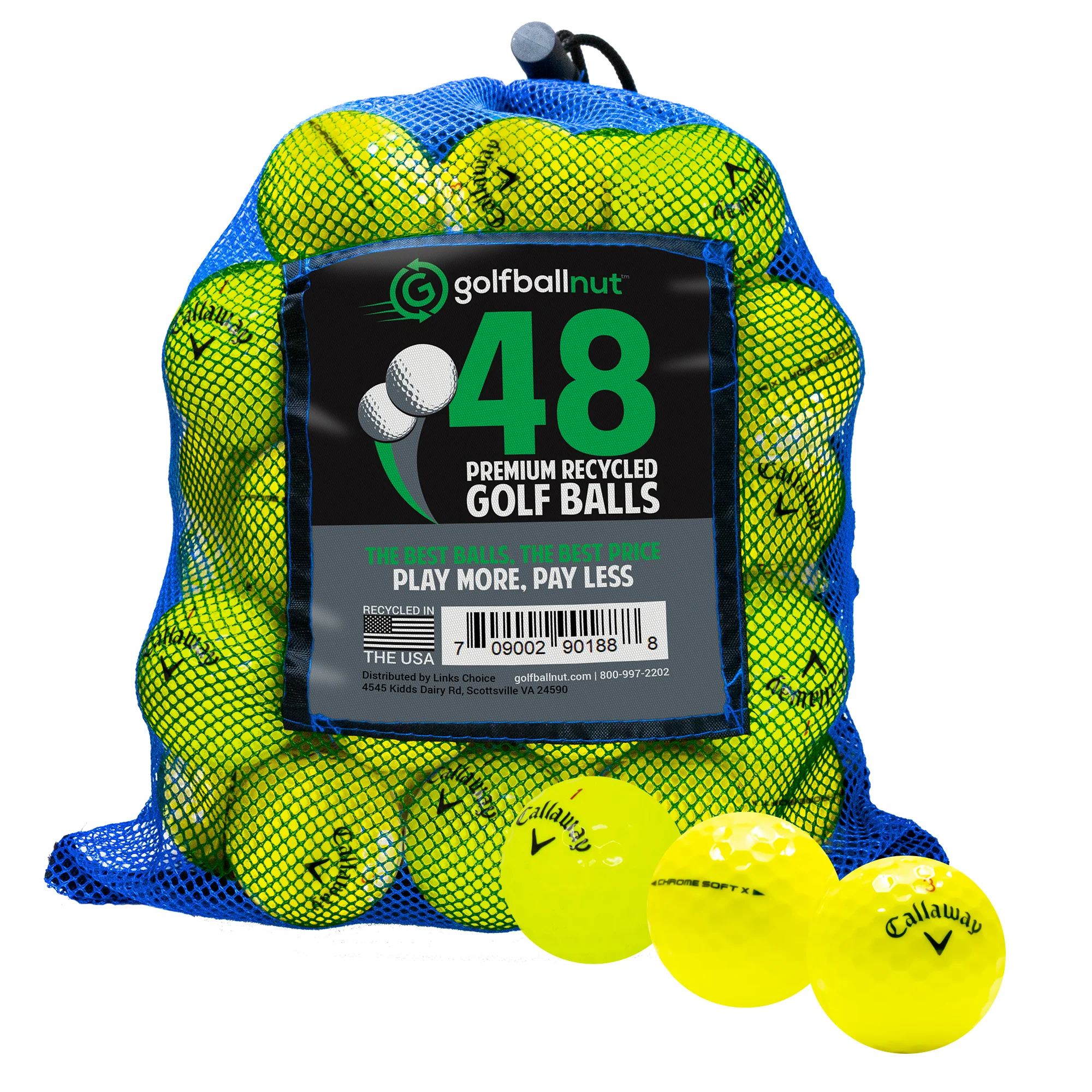 Used Callaway Chromesoft X Tour Mix Golf Balls (Bulk Mesh Bags) - Image 5