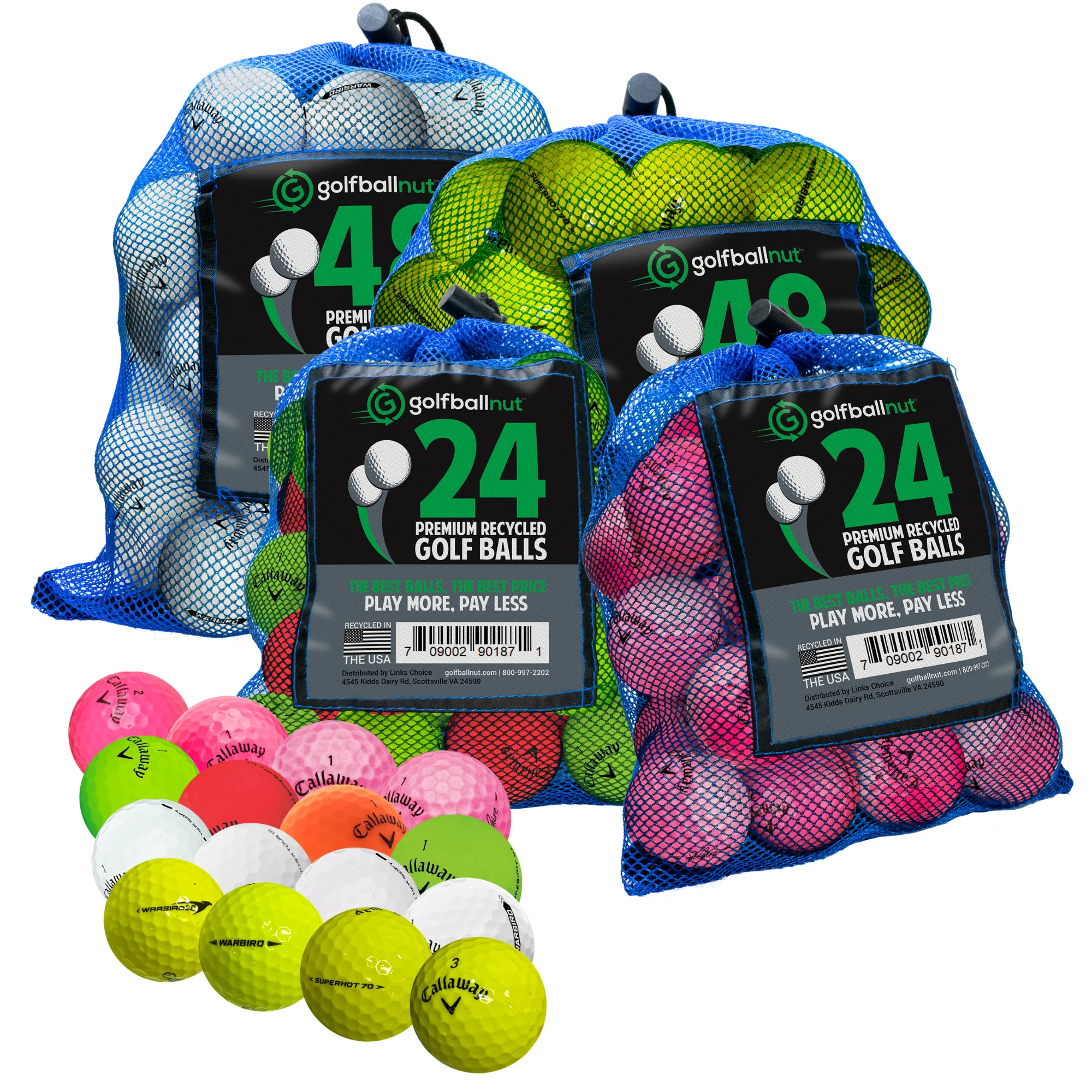 Used Callaway Mix Golf Balls (Bulk Mesh Bags)