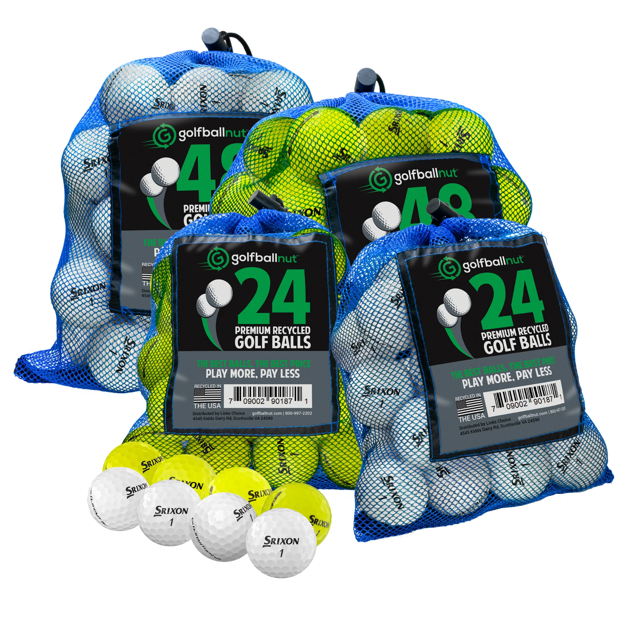 Used Srixon Q Star Mix Golf Balls (Bulk Mesh Bags)