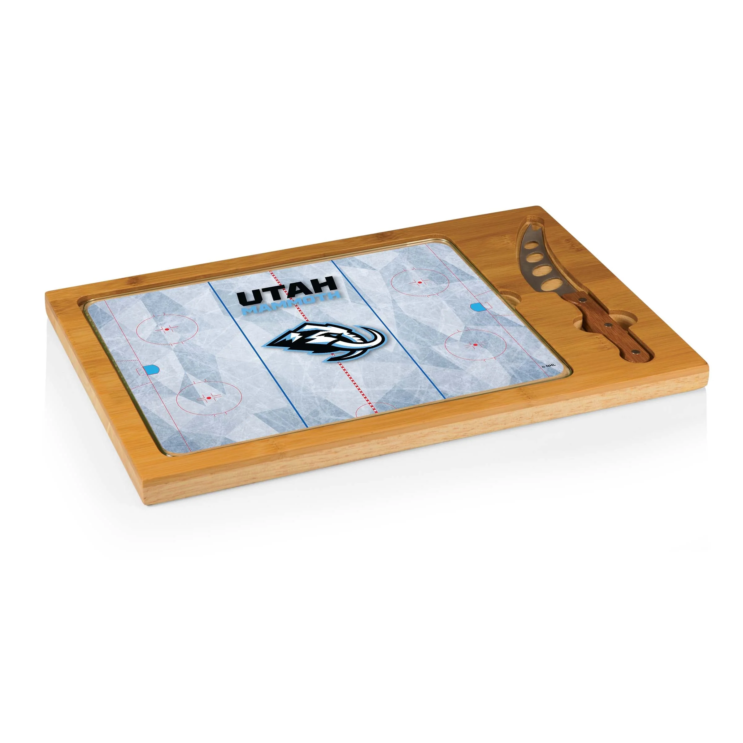 Utah Mammoth Icon Glass Top Cutting Board & Knife Set - Image 3