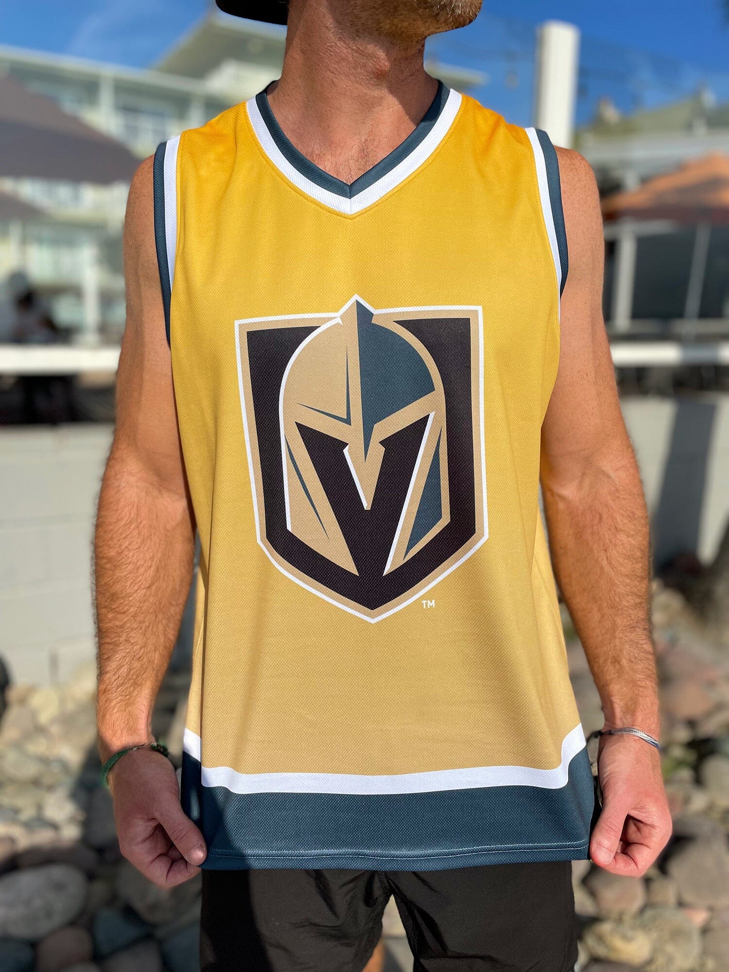 Las Vegas Golden Knights Championship Gold Ombré Hockey Tank - Image 3